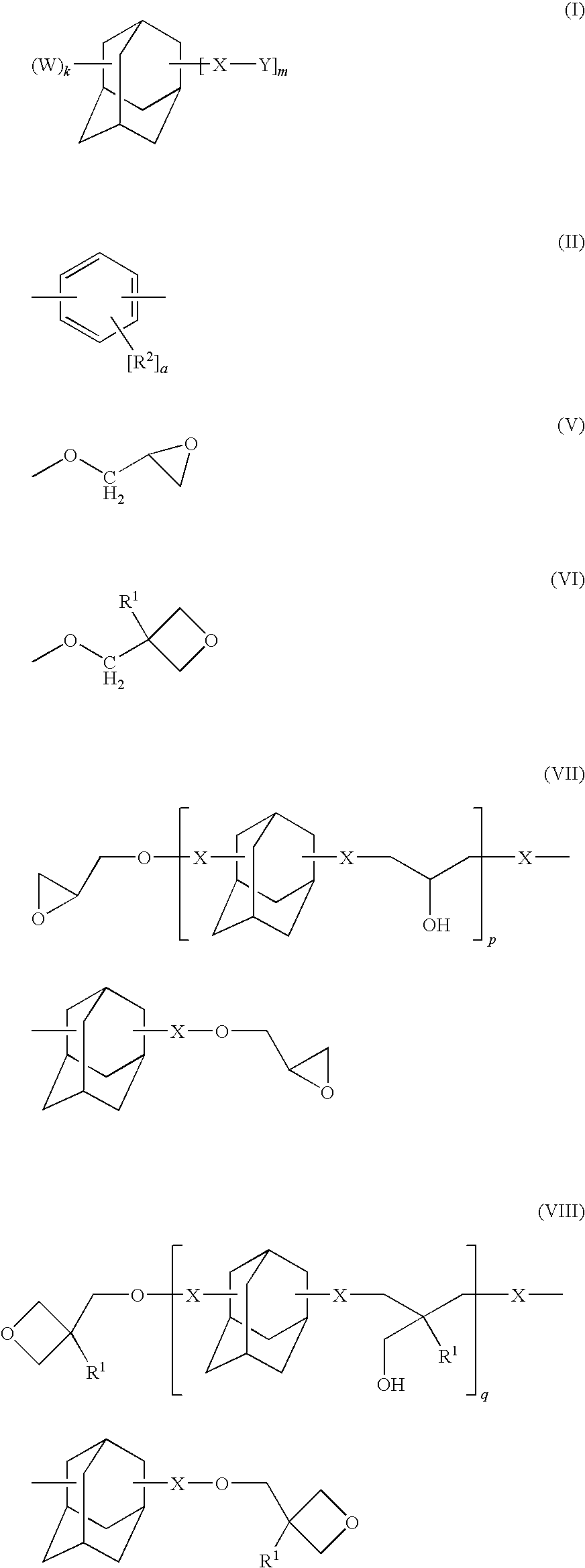 Adamantane derivative, composition comprising the derivative, and optical and electronic member using the composition
