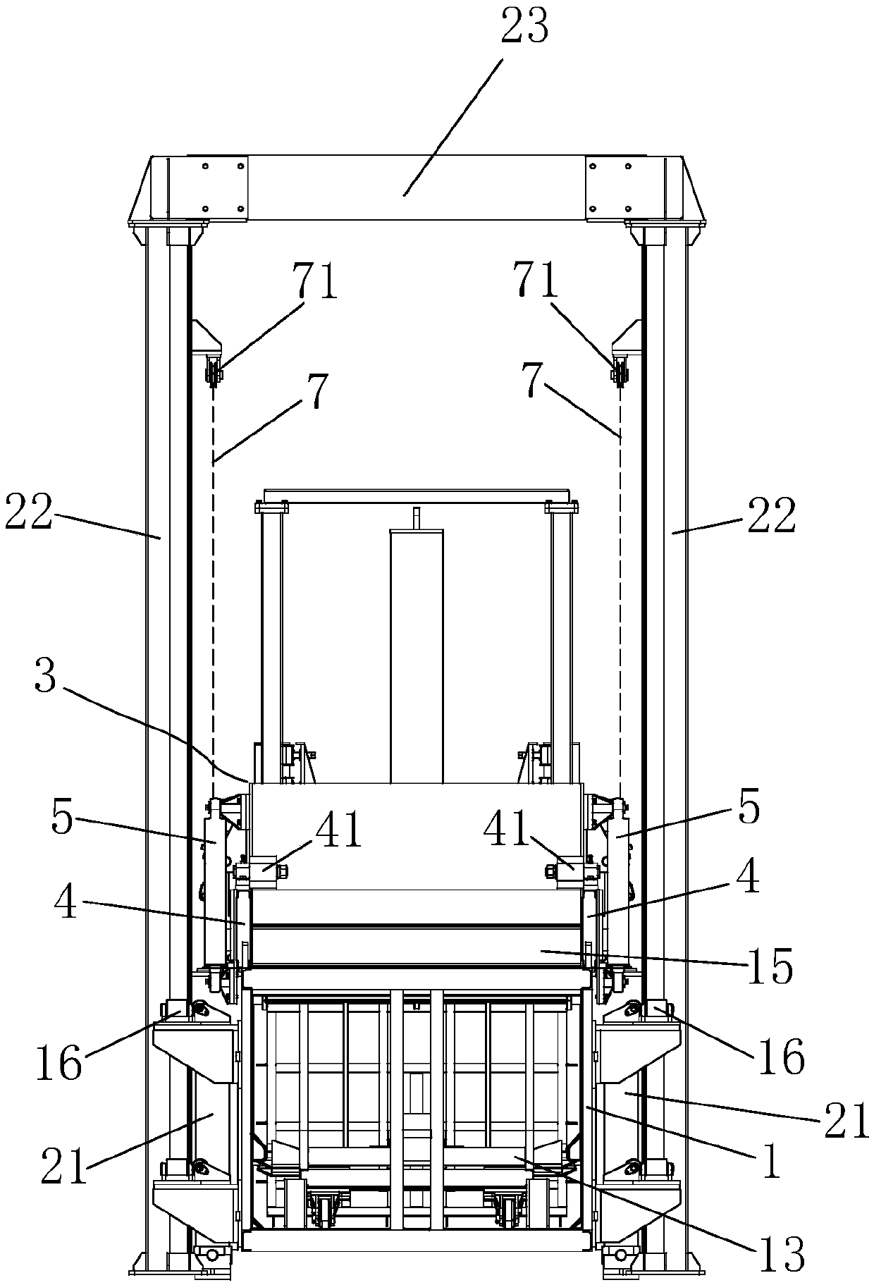 Vertical-compressing machine for garbage with pressing head capable of being overturned