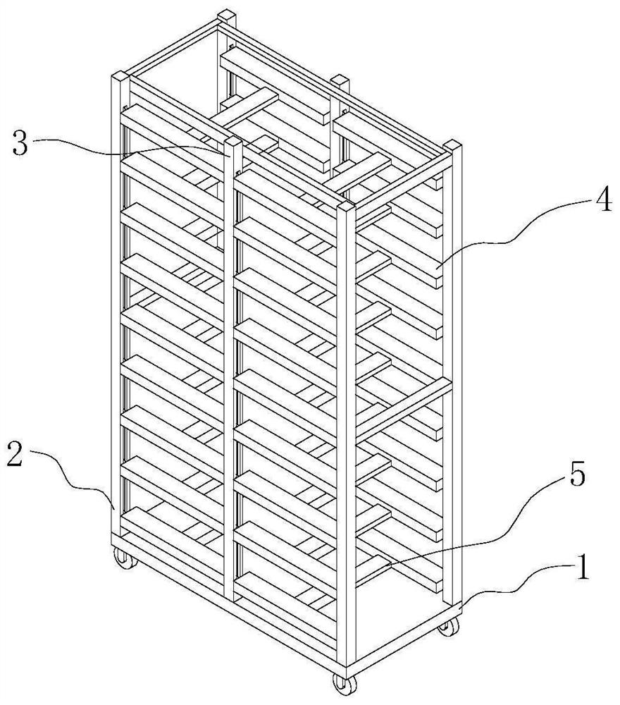 Convenient-adjusted sterilizing tray frame vehicle for capsicum processing