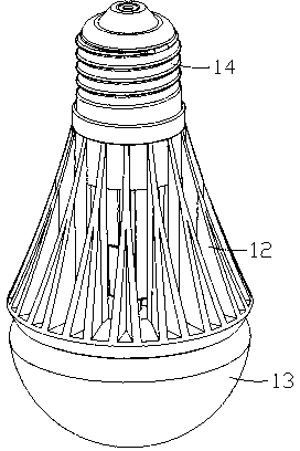Bulb and LED bulb radiating structure