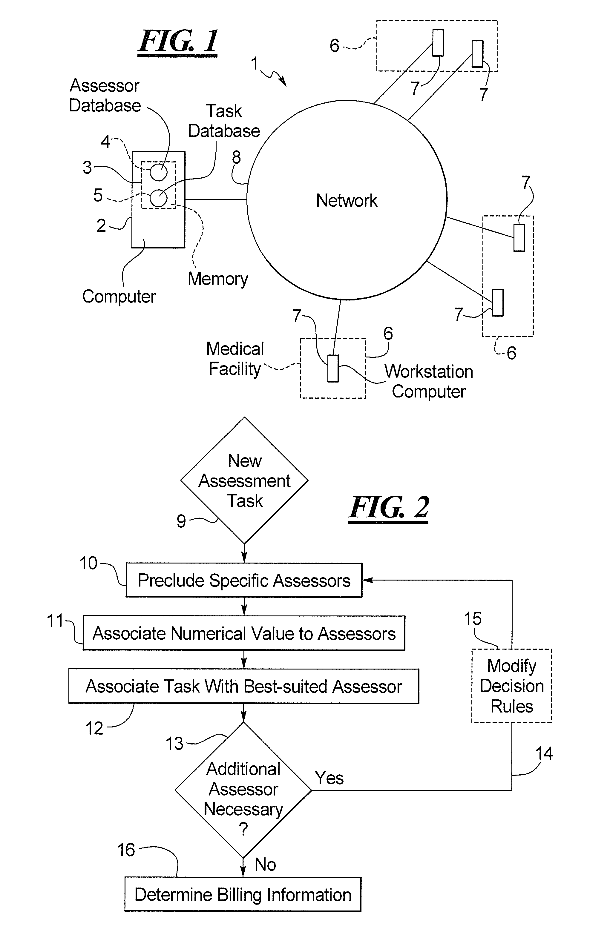 Method and system for automatically associating an assessor with a medical assessment task