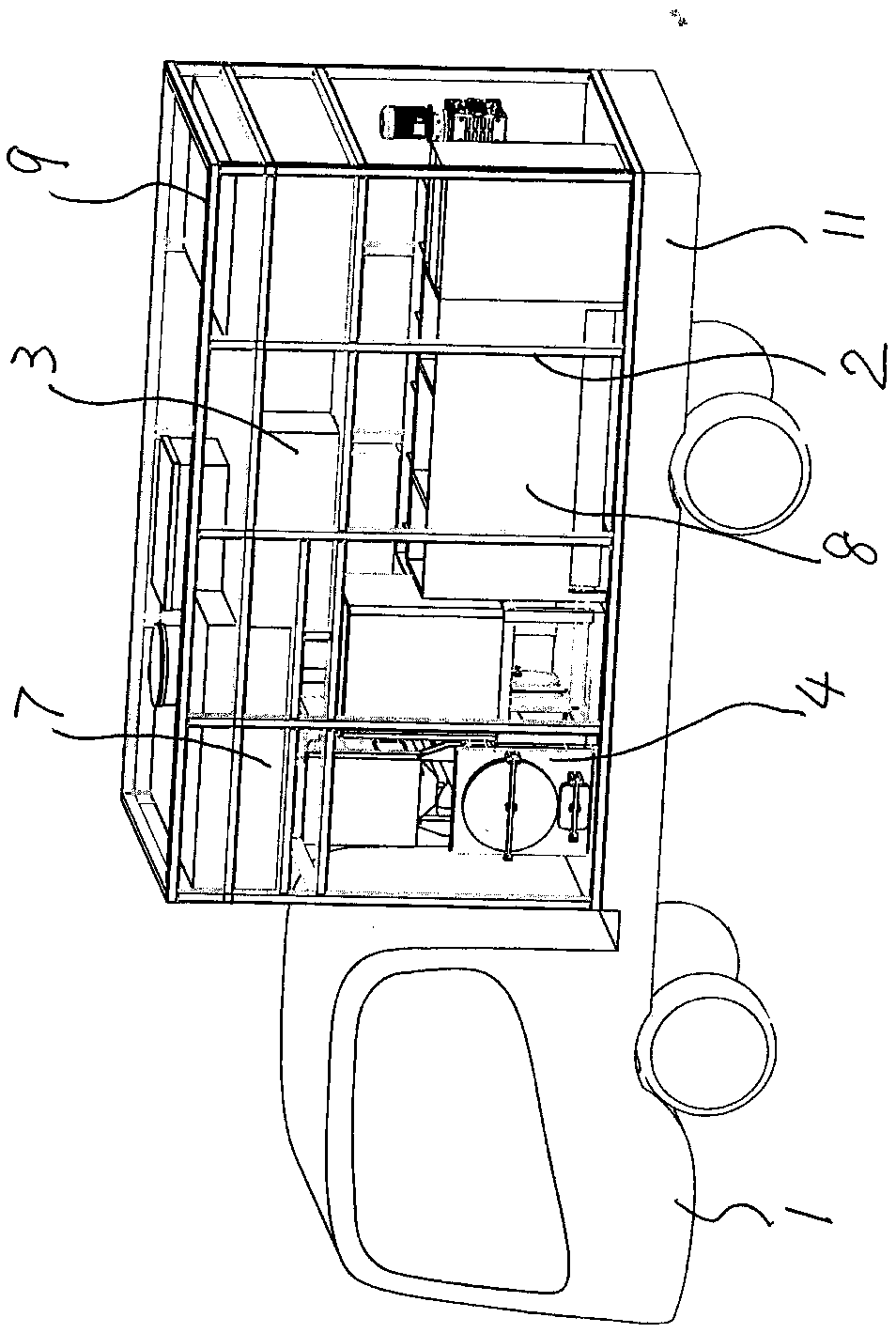 Vehicle-mounted type rapid mud-water separation environment-friendly treatment system