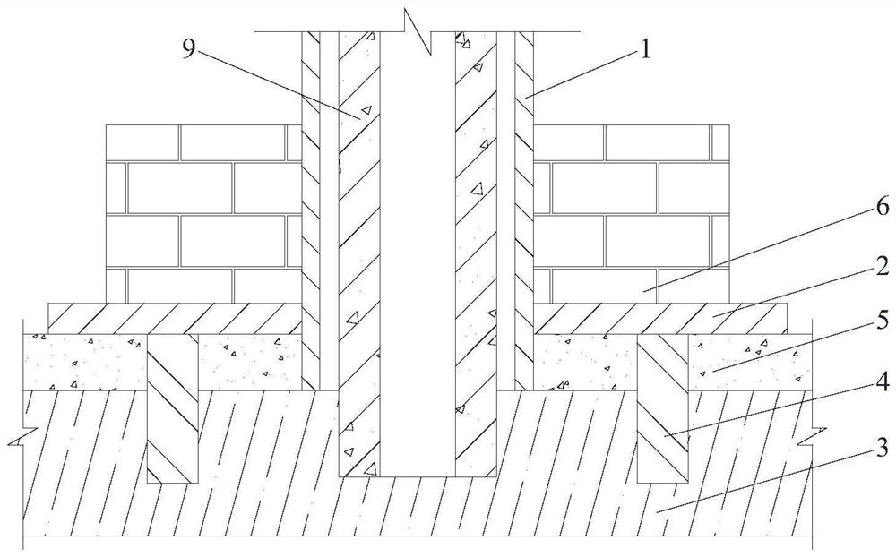 Construction method for integrally pouring prestressed pipe pile with conjoined pile cap