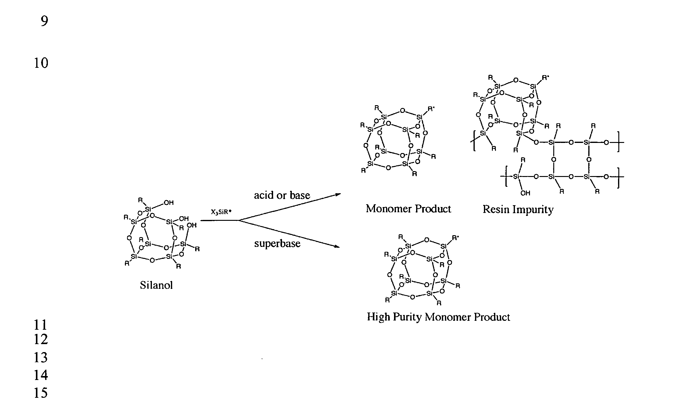 Process for highly purified polyhedral oligomeric silsesquioxane monomers