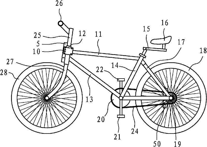 A parallel-riding bicycle