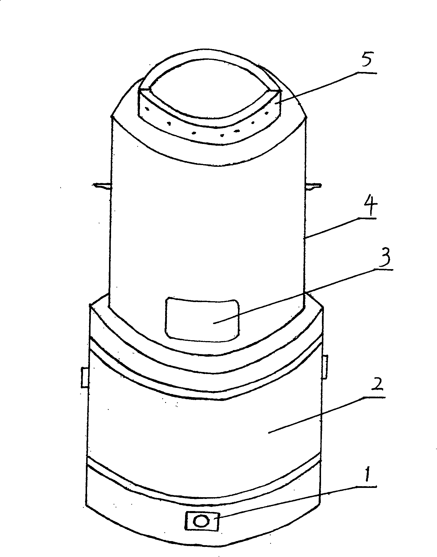 Straw gasifying stove