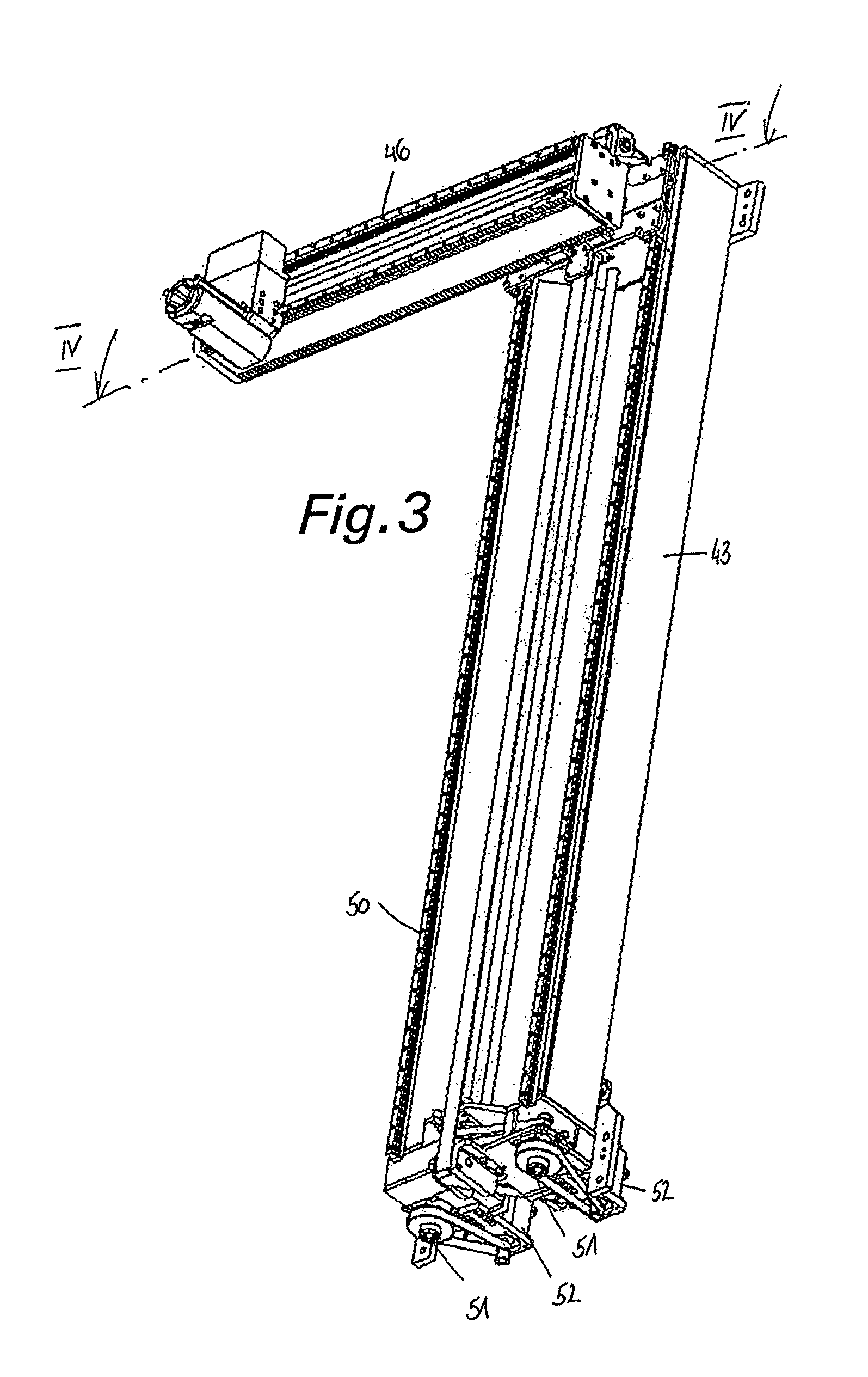 Device for loading and unloading of a machine tool