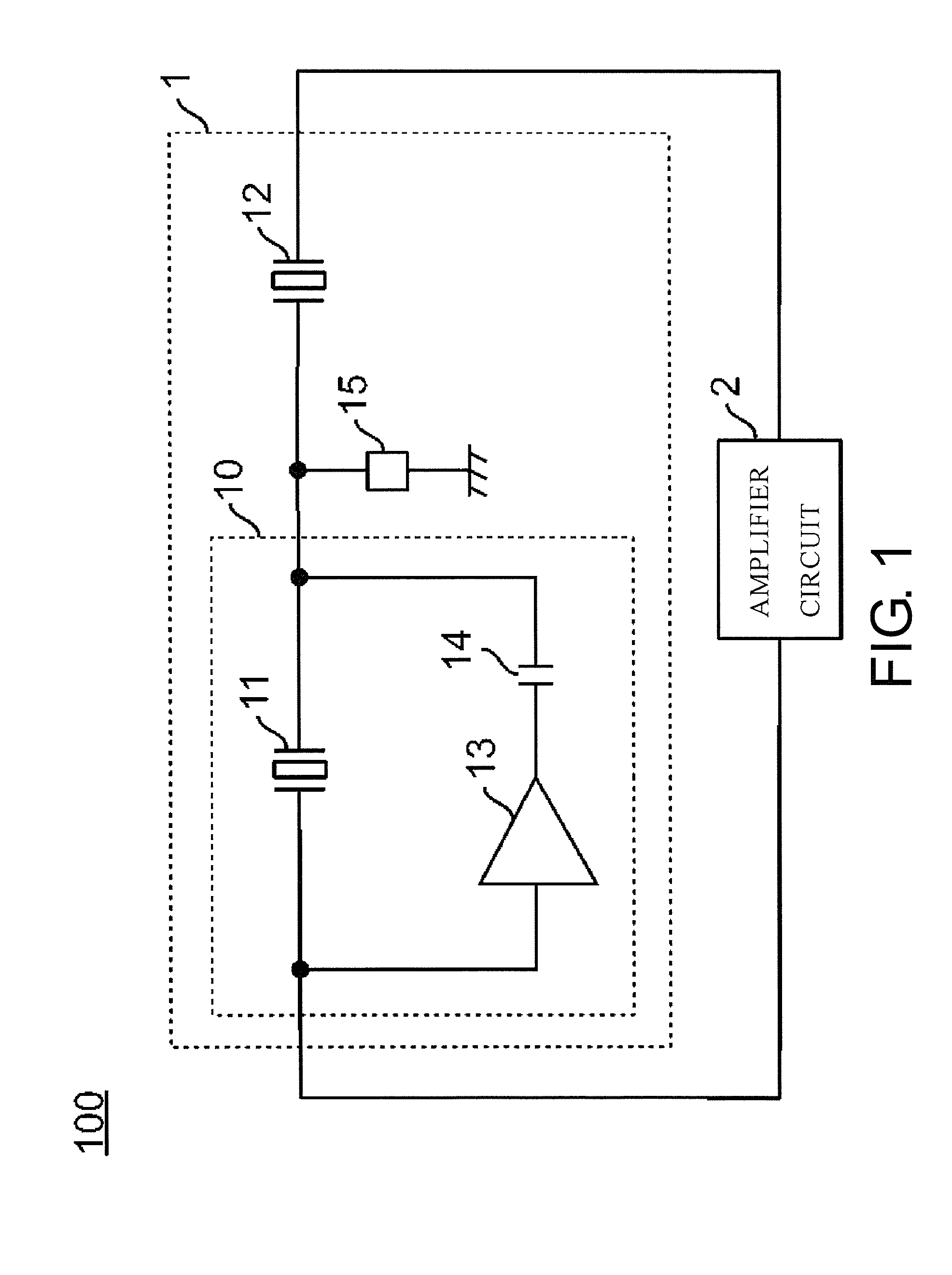 Negative capacitance circuit, resonance circuit and oscillator circuit