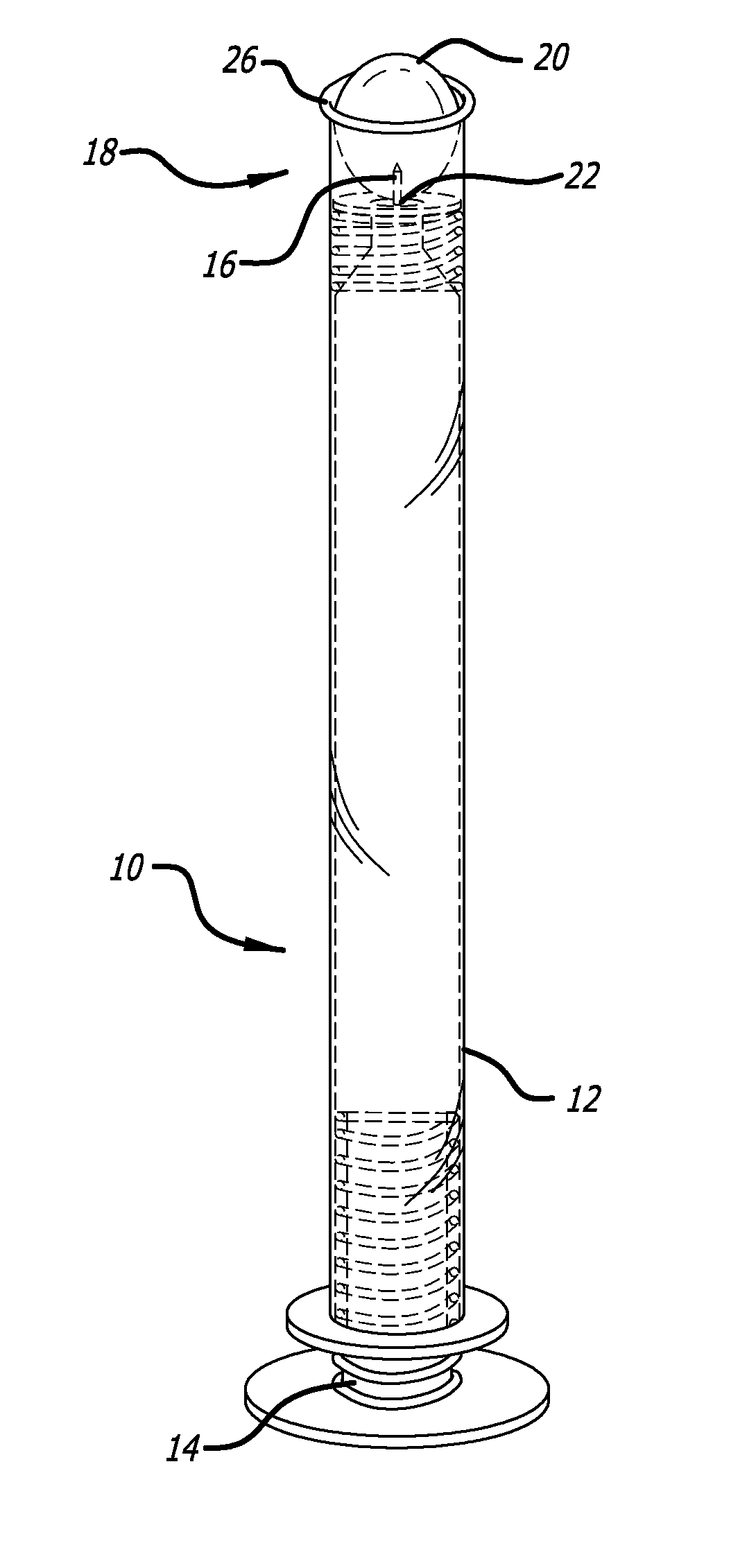 Device and method for inserting lubricating capsule