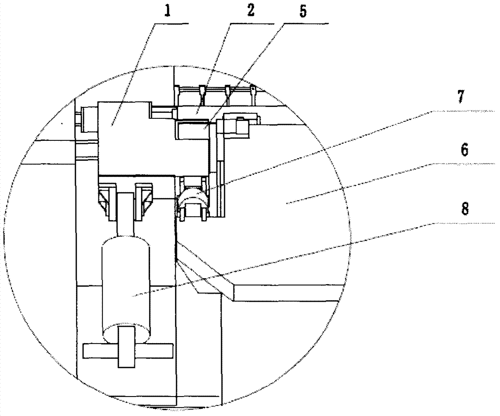 Side roll device of four-roll plate bending roll