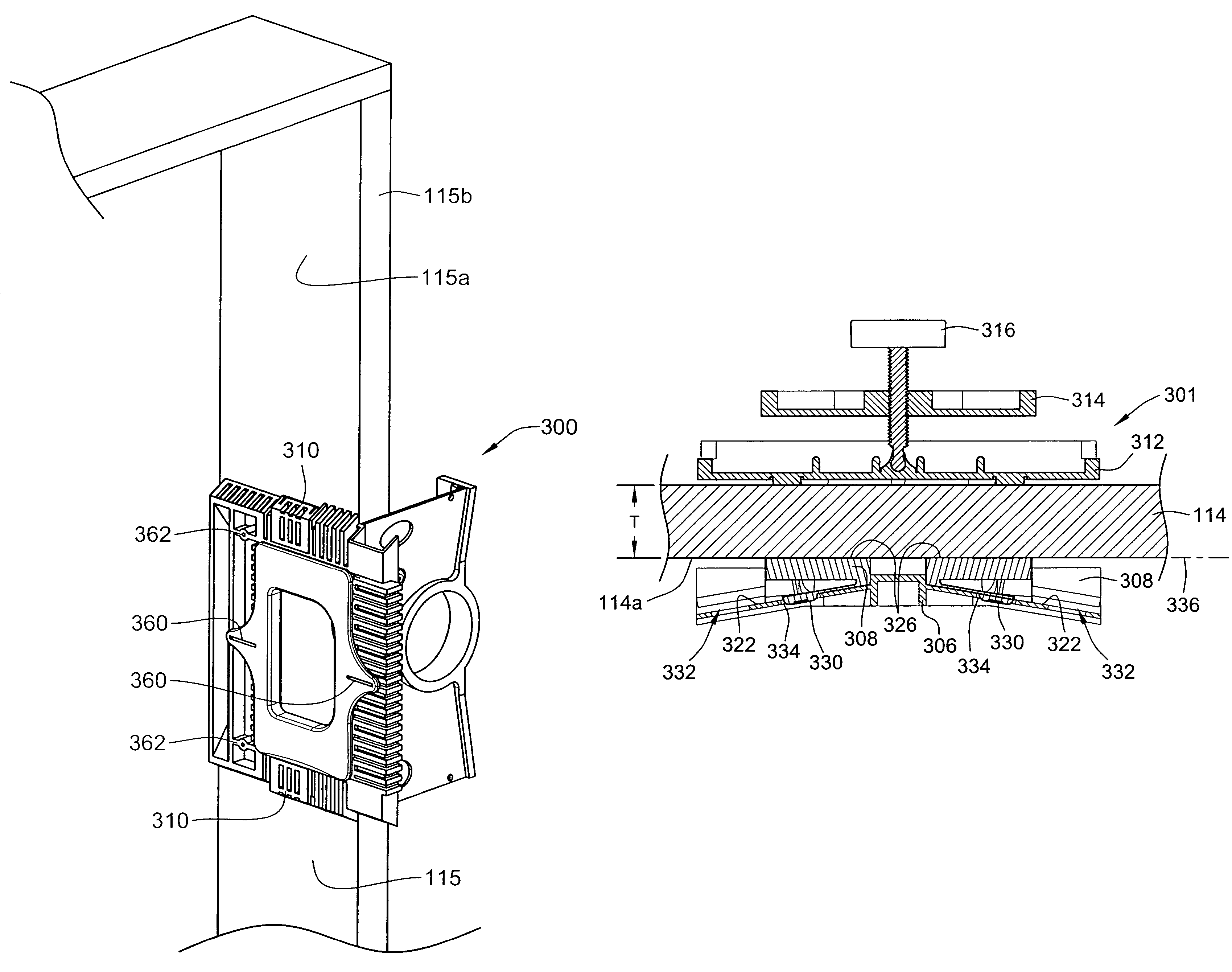 Apparatus and method for hanging a door