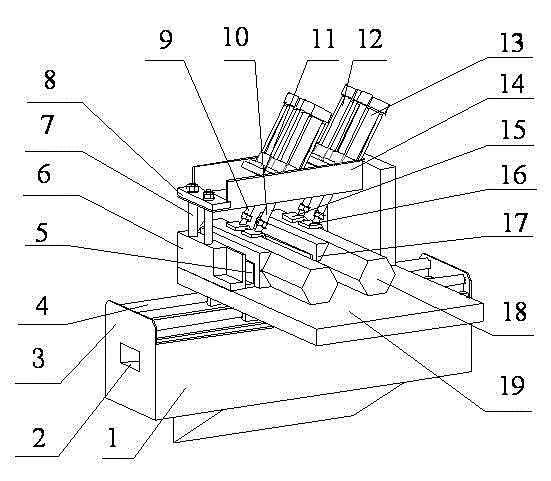 Compressing mechanism of regular hexagonal prism workblank rack shaping machine