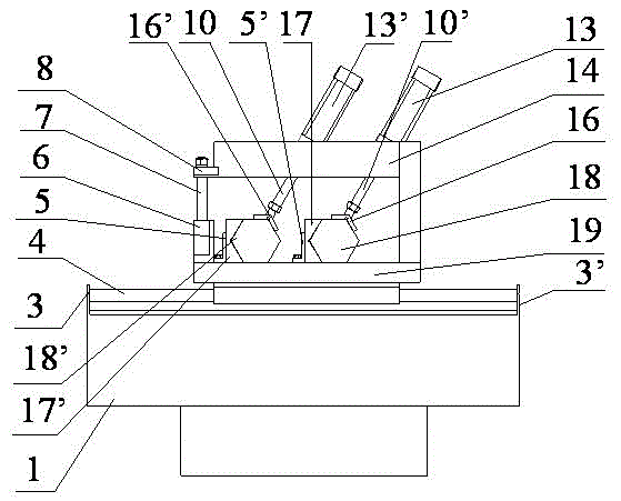 Compressing mechanism of regular hexagonal prism workblank rack shaping machine