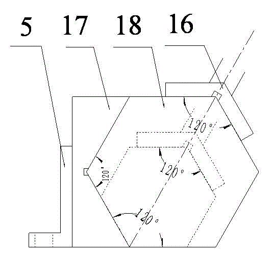 Compressing mechanism of regular hexagonal prism workblank rack shaping machine