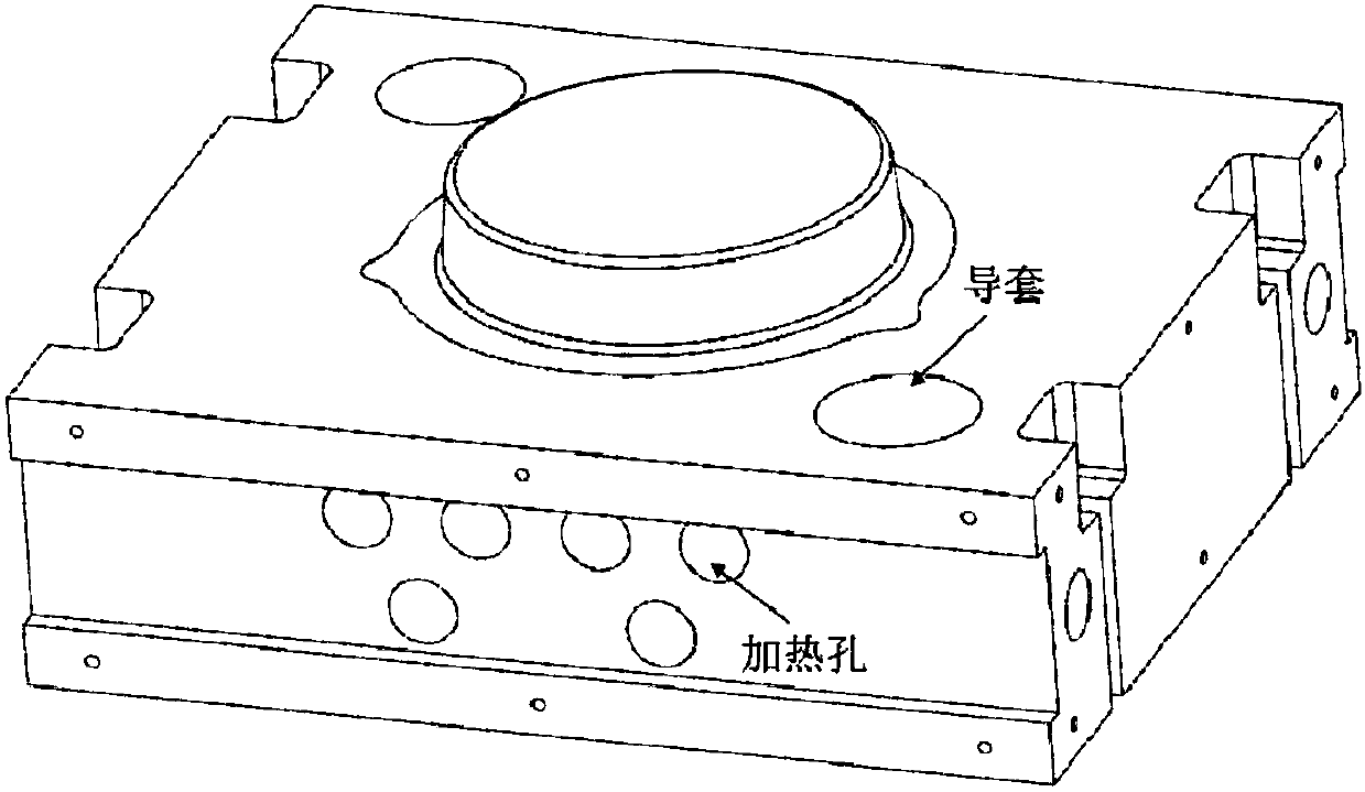 Hot extrusion and near net forming method of asymmetric aluminum alloy flange plate with convex lug