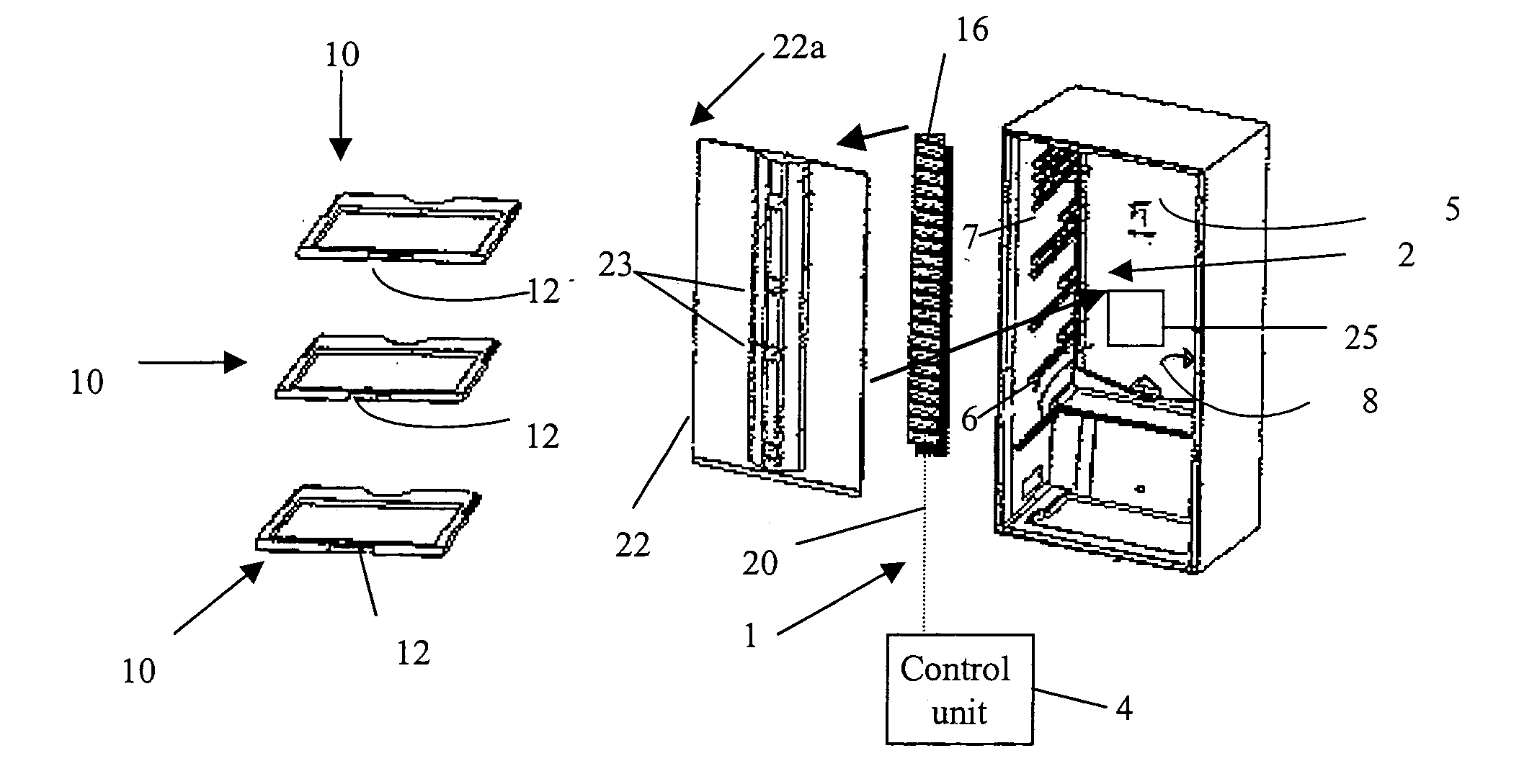 Refrigerator with internal compartment divisible into independent temperature zones