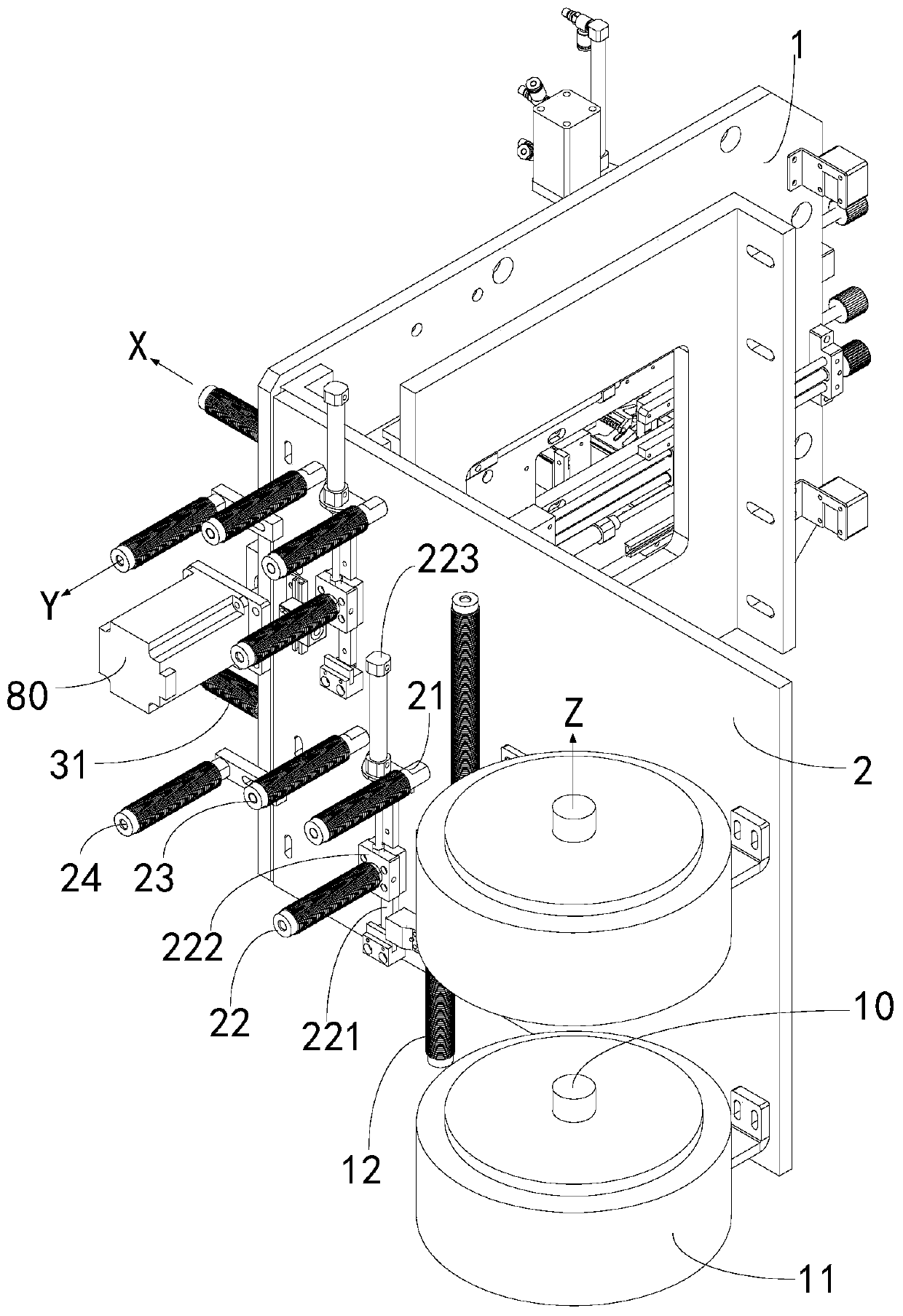 Glue feeding mechanism, glue sticking mechanism and cell winding device