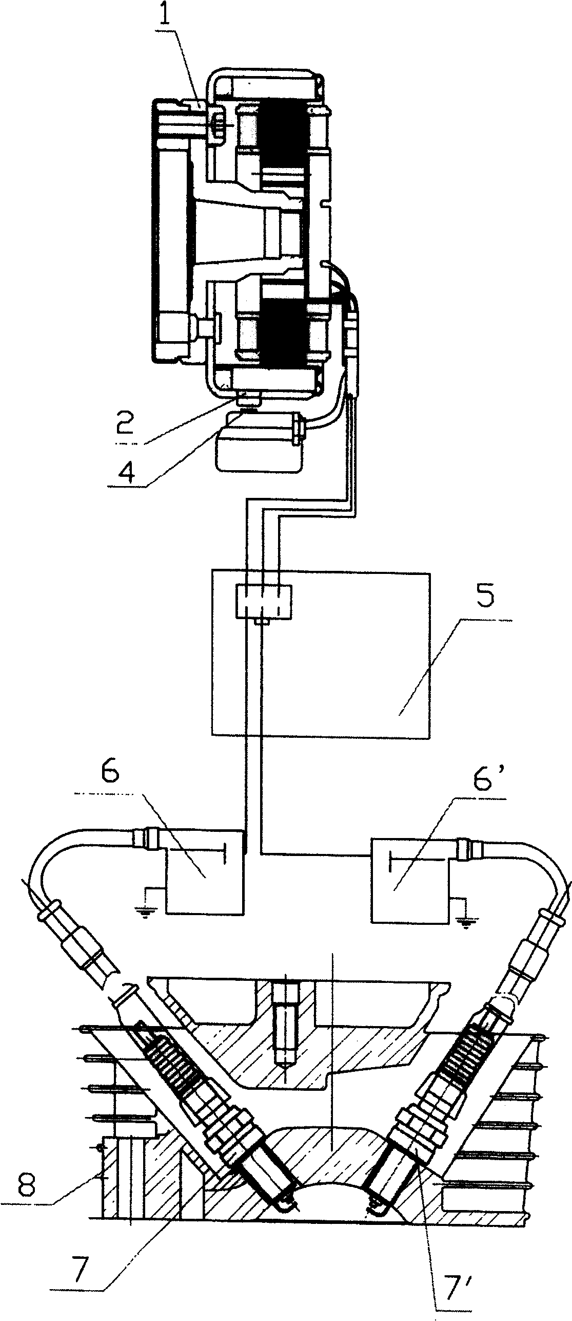 Asynchronous igniter for sparking plug of engine