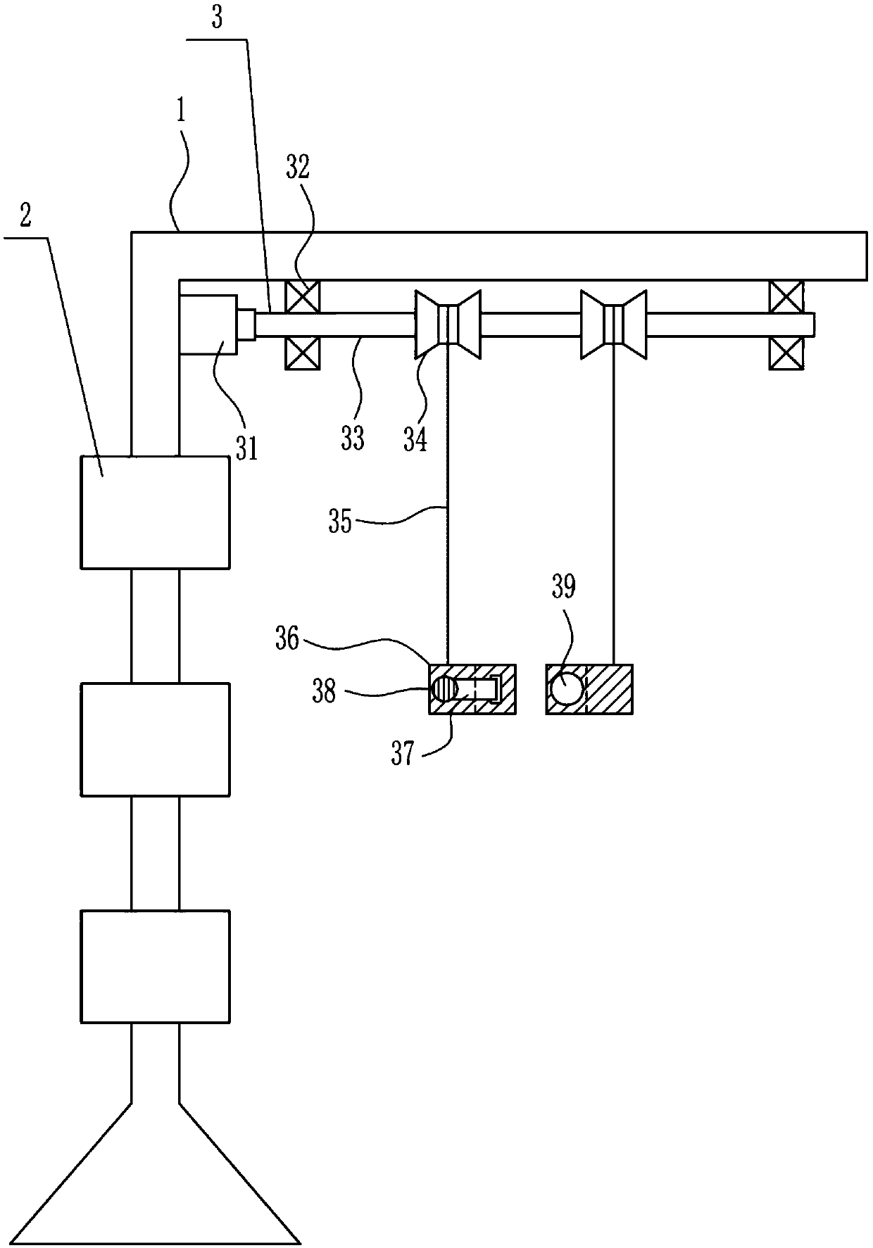 An auxiliary device for installing an inclinometer tube for building monitoring