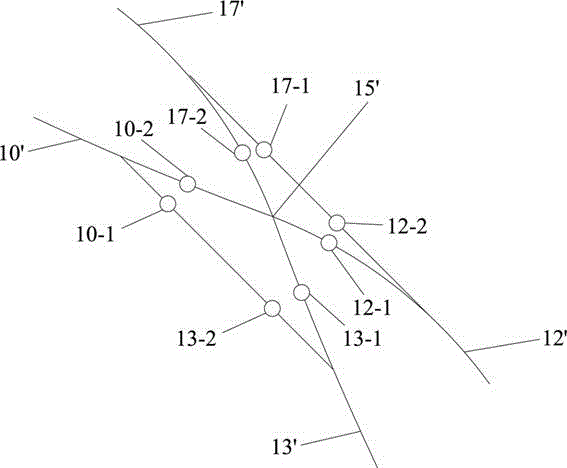 Braiding method of variable cross section structure rope fabric, and braiding machine