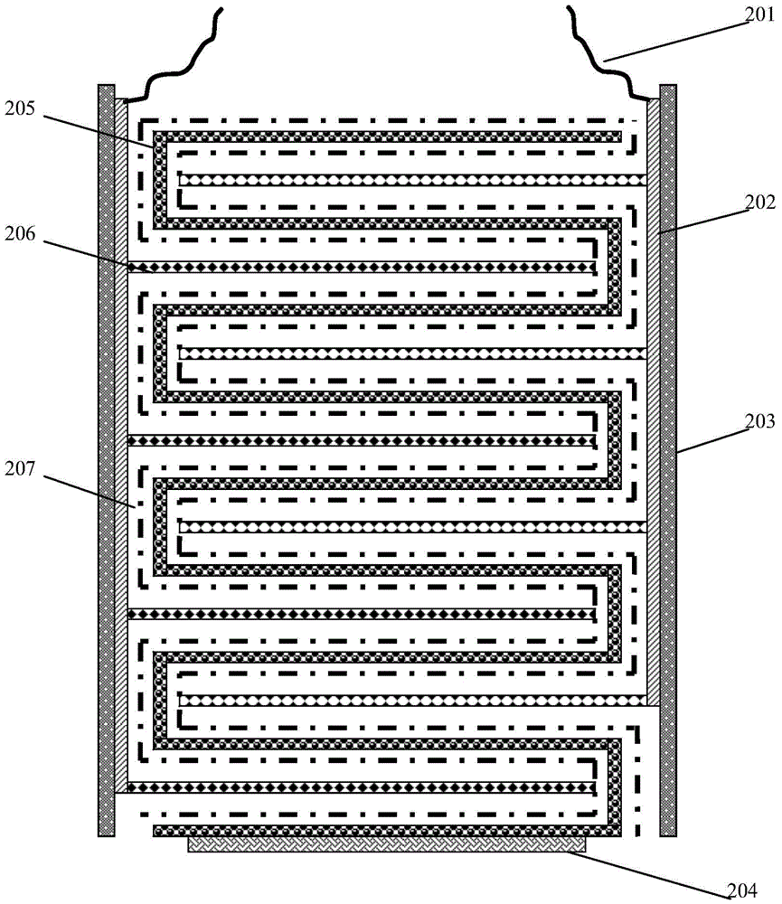 Laminated cylindrical lithium ion battery and fabrication method thereof