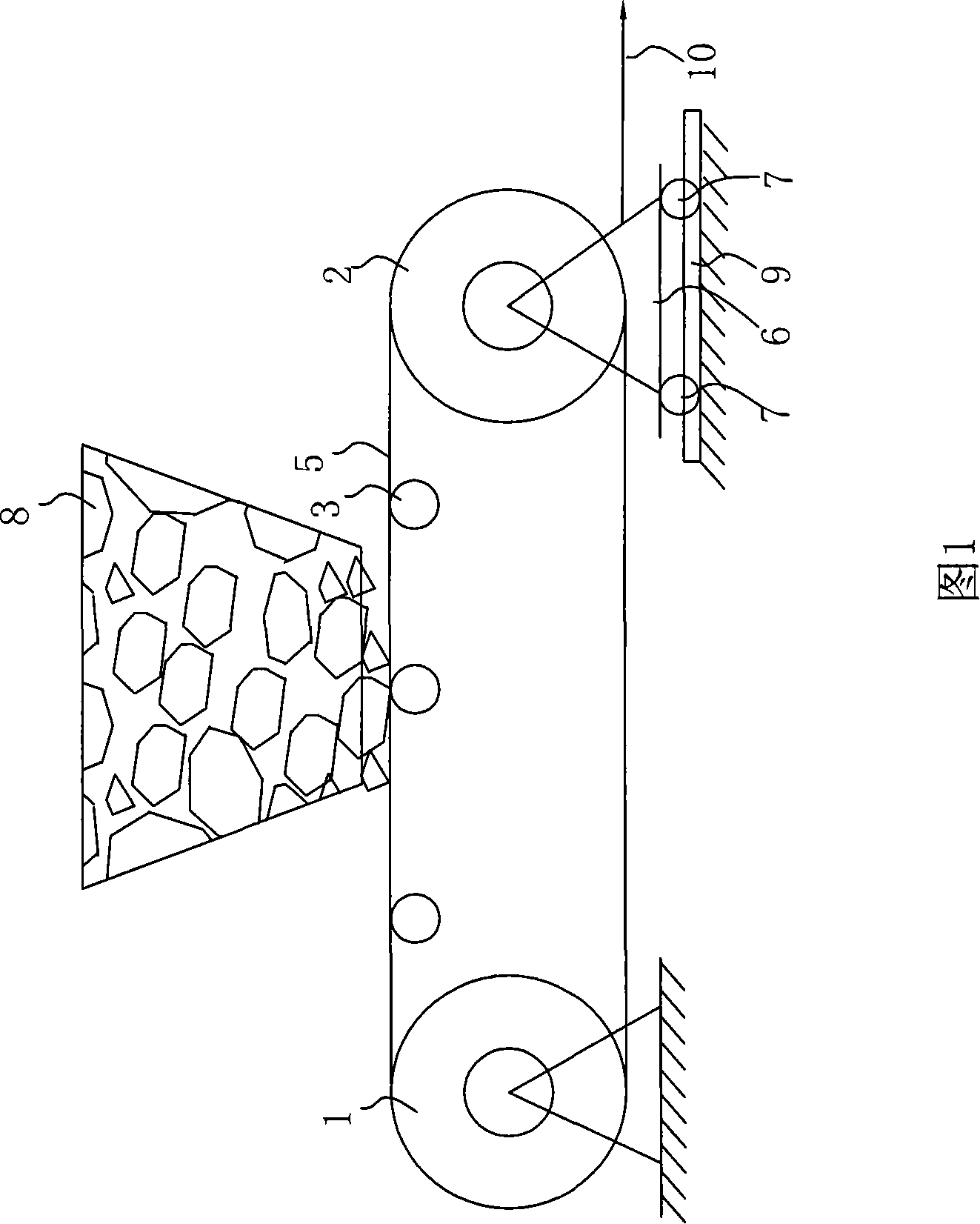 Tension device for belt conveyer