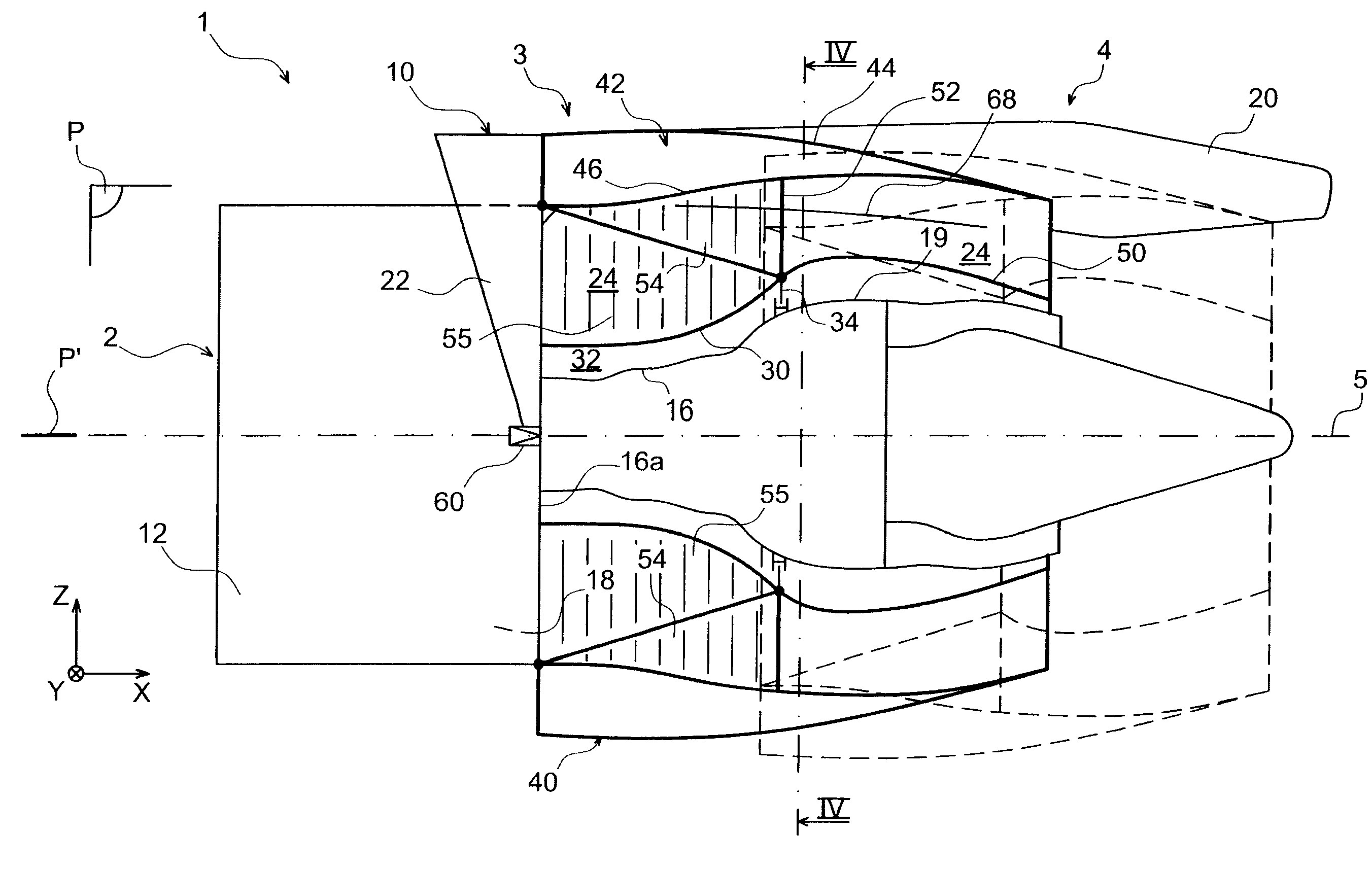 Engine assembly for aircraft with sliding nancelle