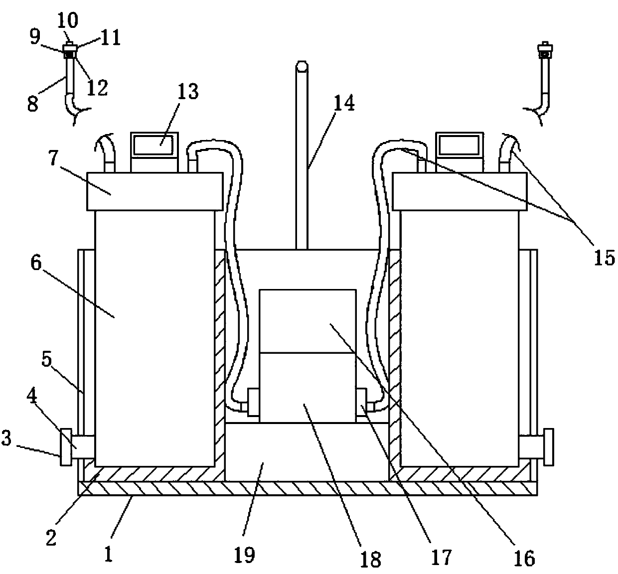 Postoperative drainage liquid detecting system used in thyroid and breast surgery department