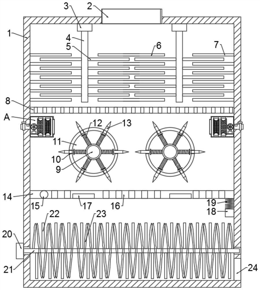 Stone crushing device for mining