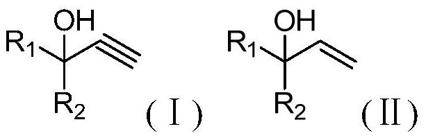 A kind of method for preparing enol through partial hydrogenation of acetylenic alcohol