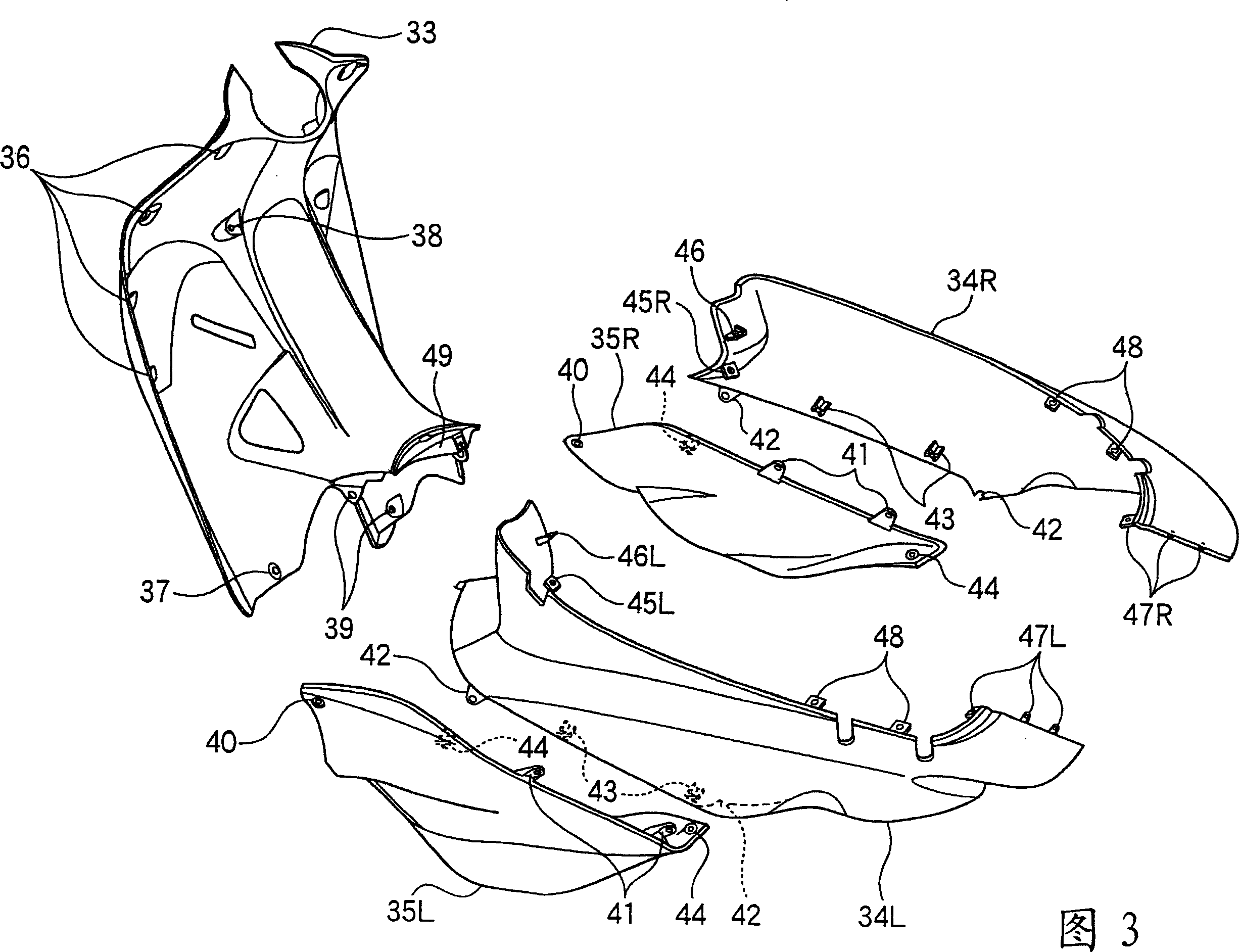 Body hood mounting structure of automatic two-wheeled bicycle