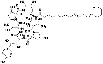 Separation purification method and use of echinocandin B