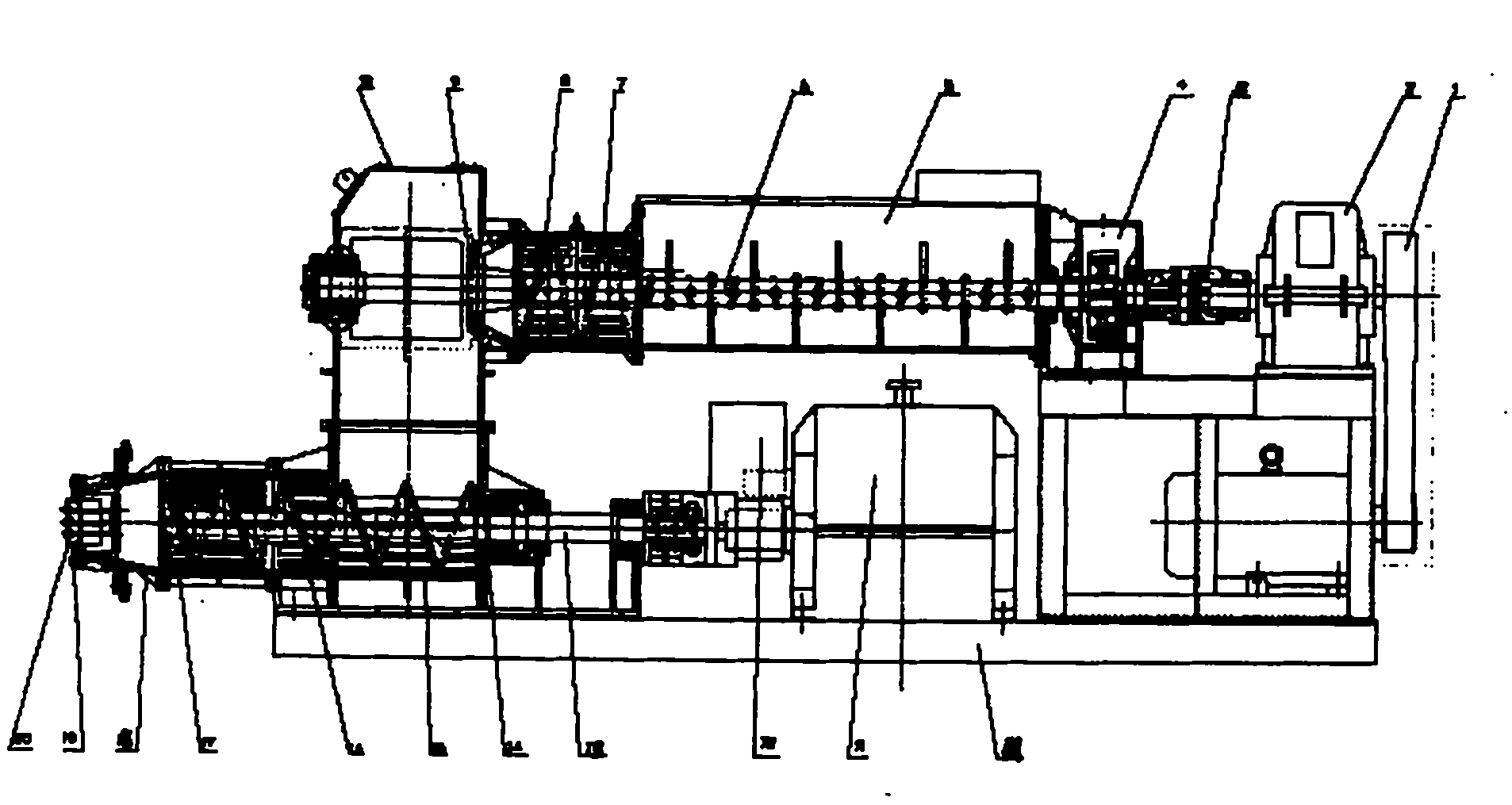 Double-cylinder multi-strip semi-hard plastic vacuum extruder