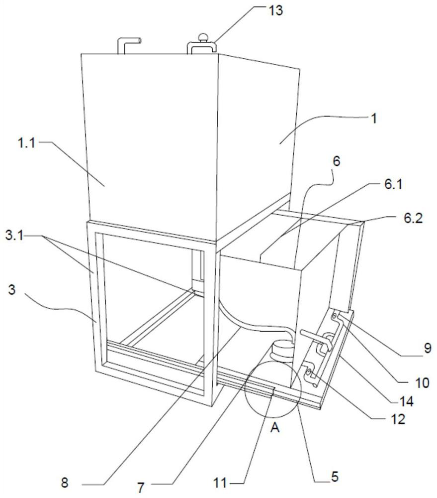 Bottom filtering fish tank with filtering tank body capable of being pulled out of tank body