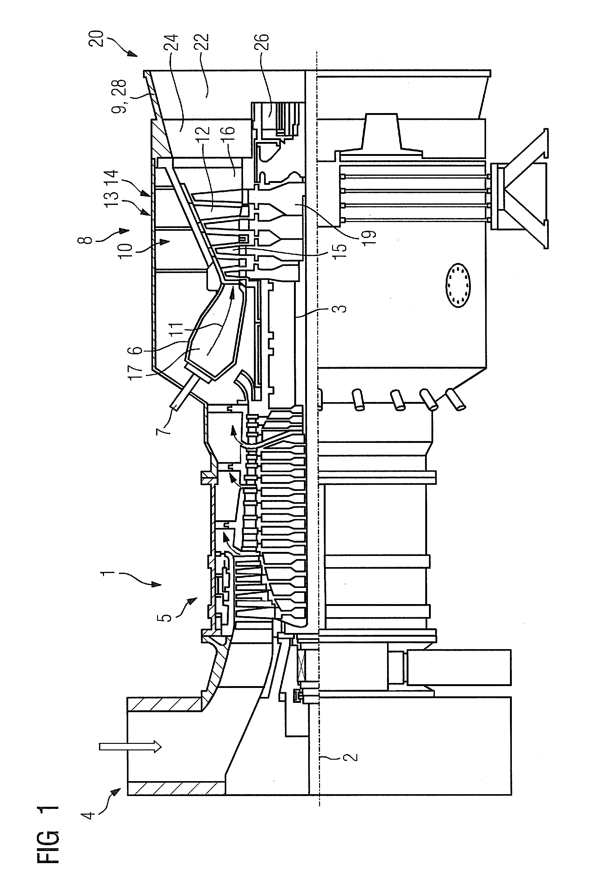 Exhaust gas diffuser for a gas turbine and a method for operating a gas turbine that comprises such an exhaust gas diffuser