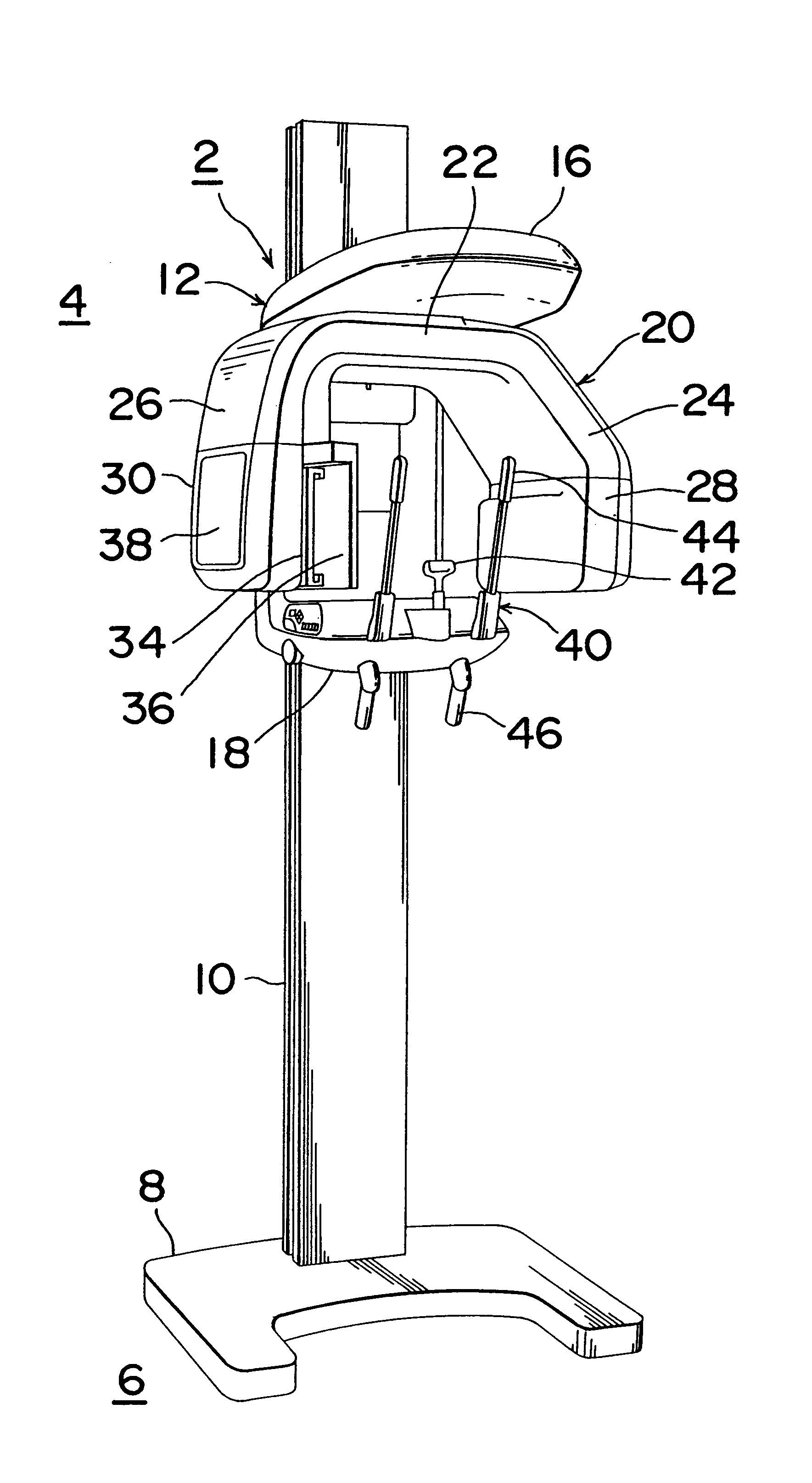 X-ray apparatus with improved patient access