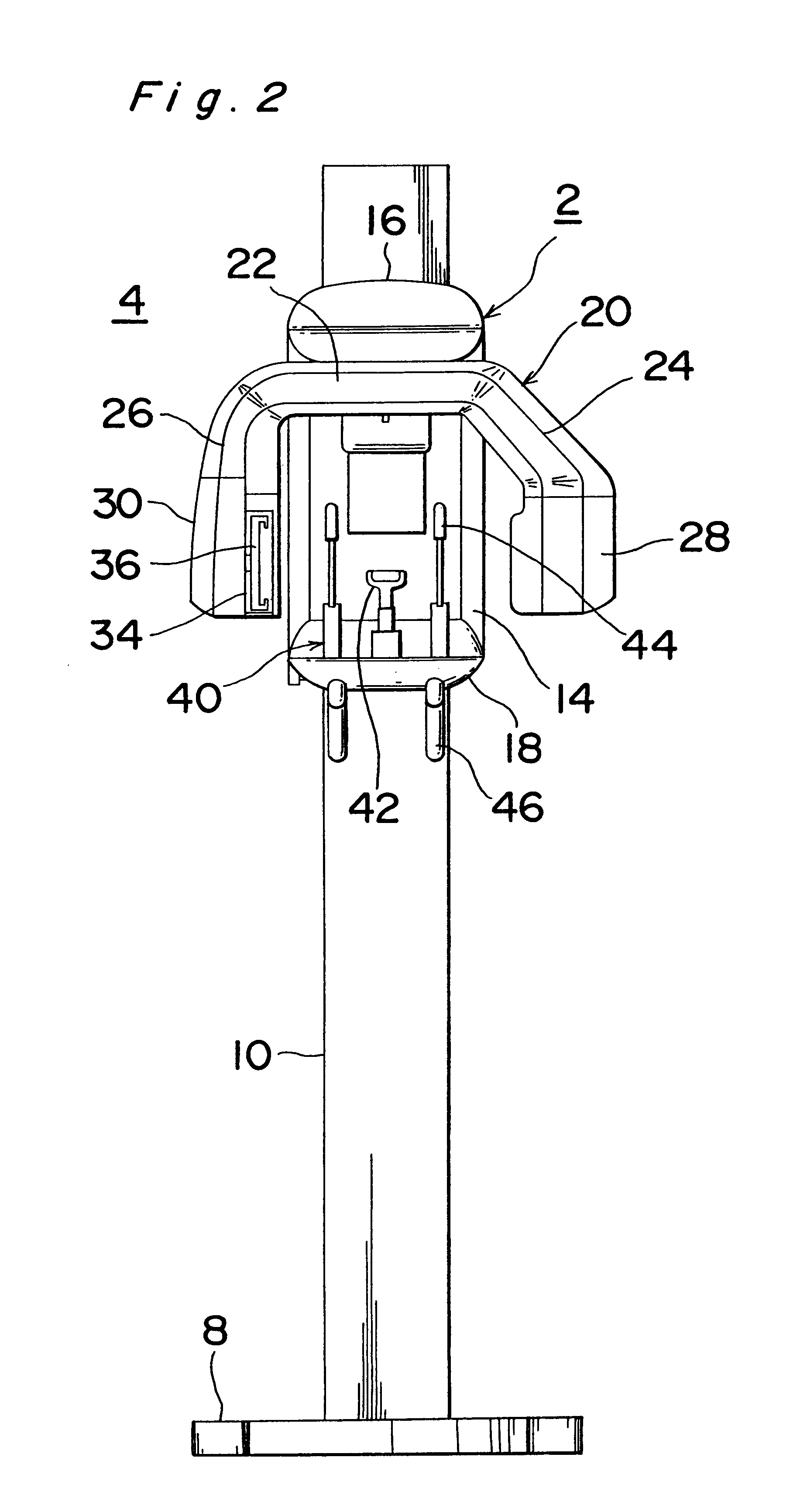 X-ray apparatus with improved patient access