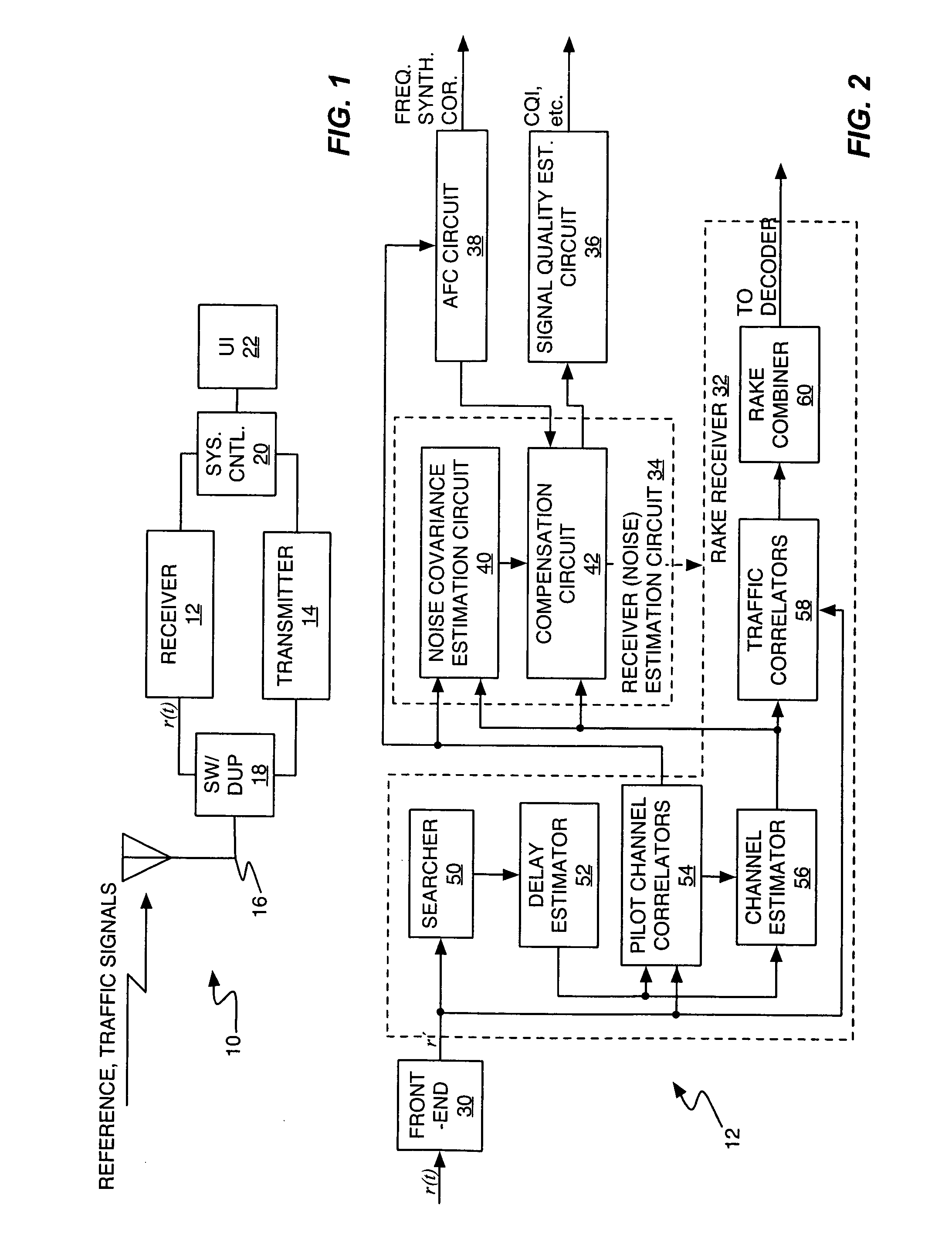 Method and apparatus to compensate for receiver frequency error in noise estimation processing