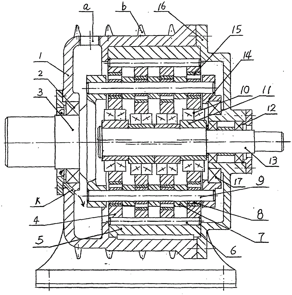 Large horizontal cycloid reducer