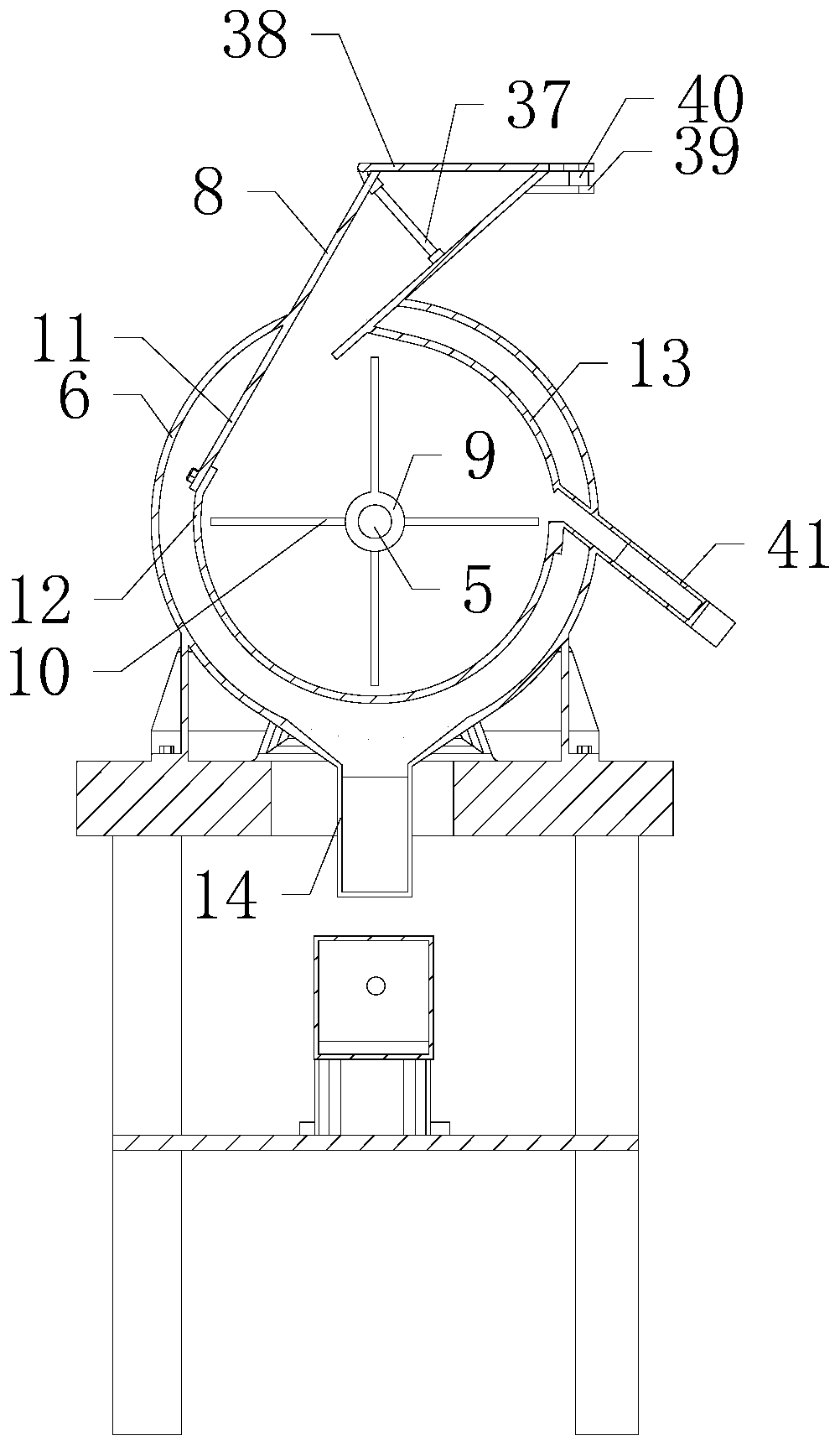 Water drop type crusher for livestock feed processing