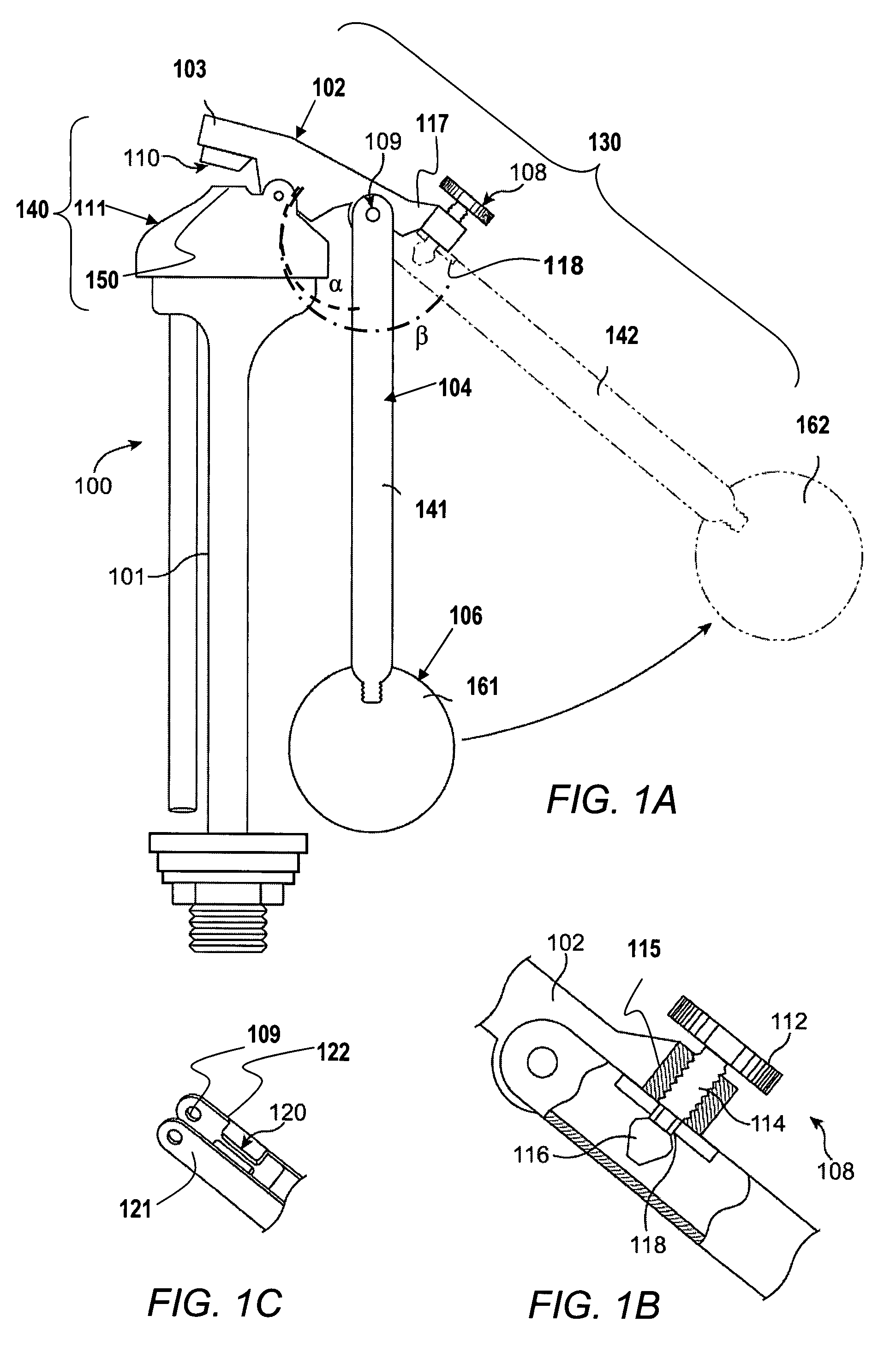 Retractable float for a ballcock valve