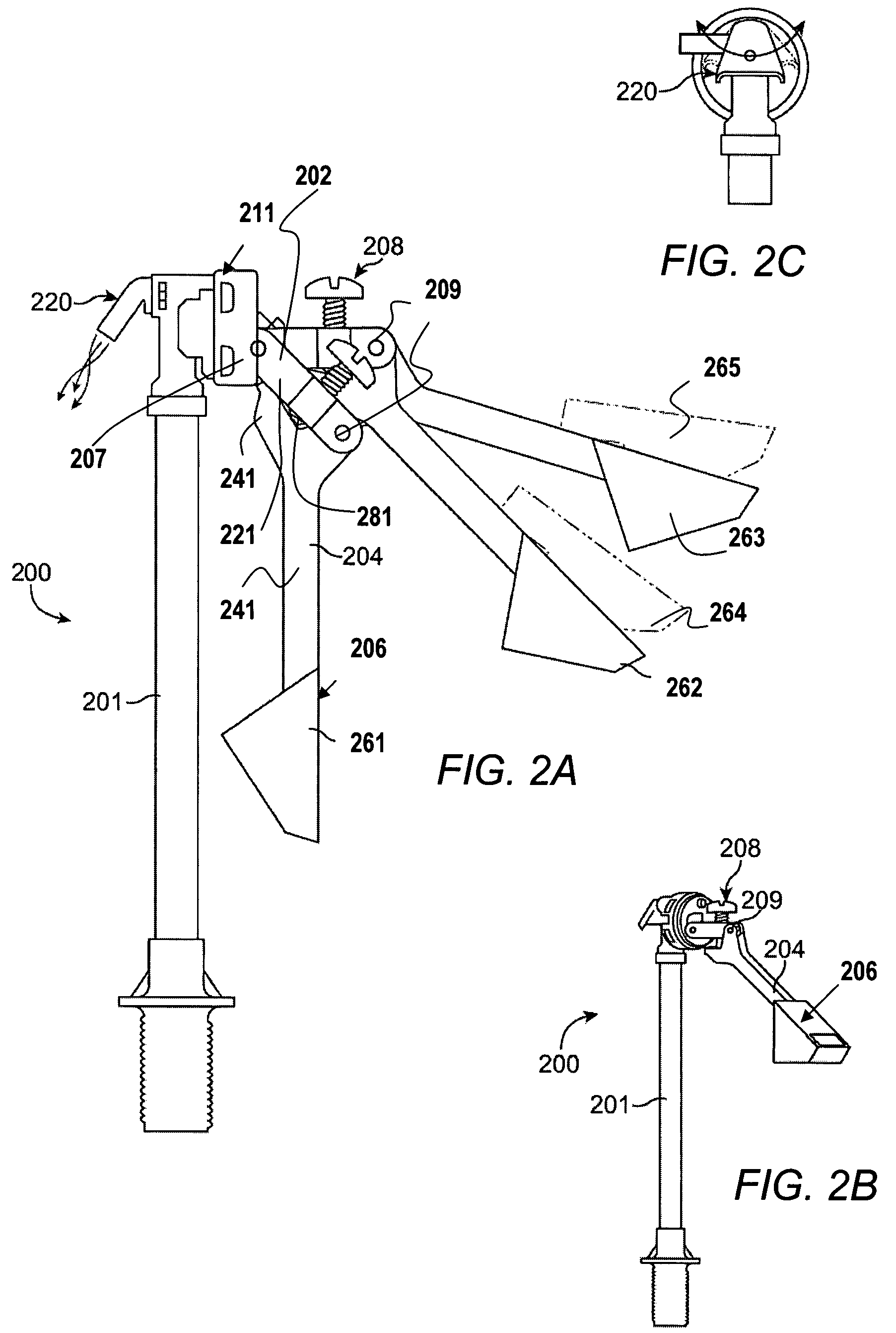 Retractable float for a ballcock valve