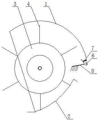 A profiling grain harvesting wheel structure