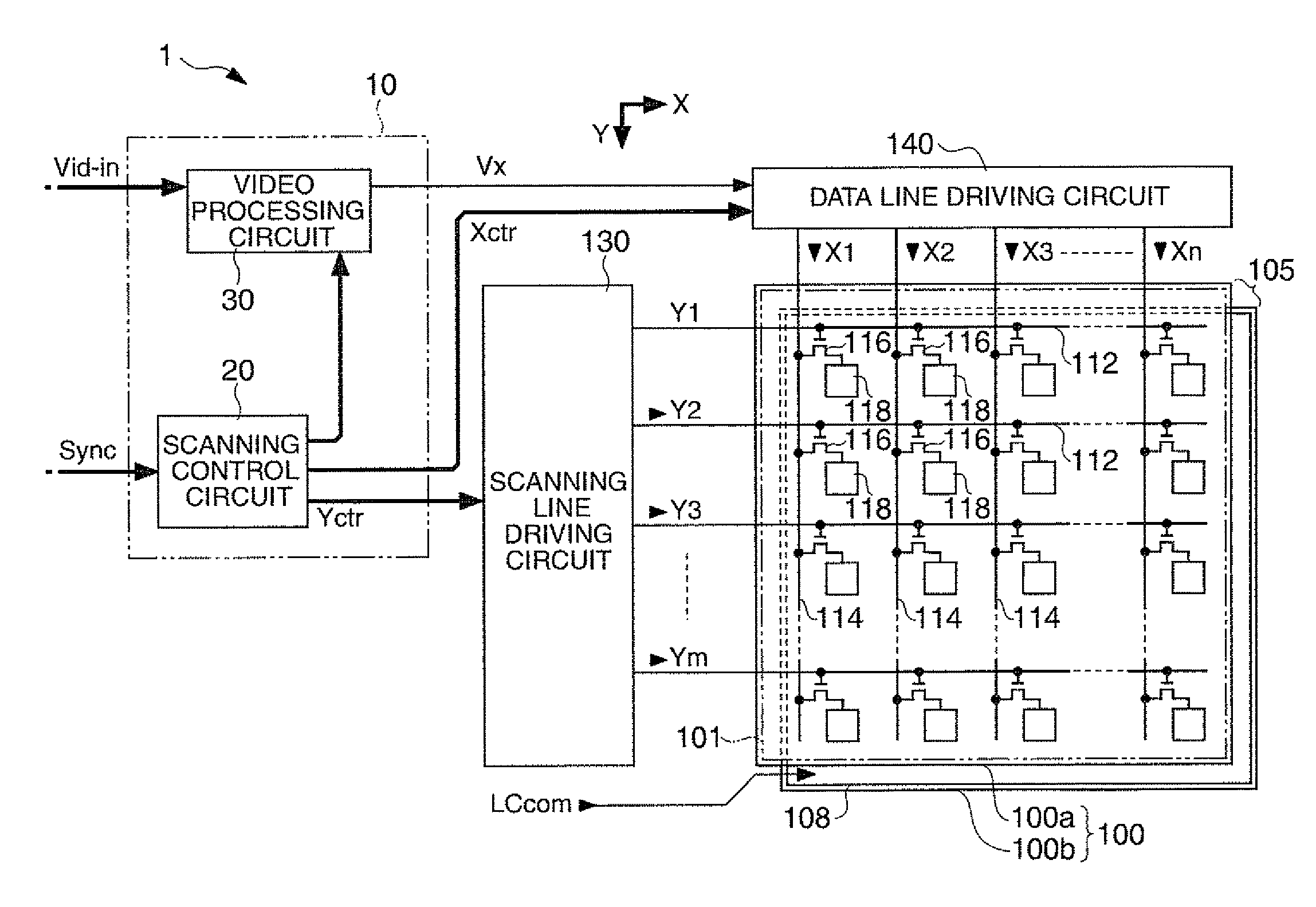 Video processing circuit, video processing method, liquid crystal display apparatus and electronic device