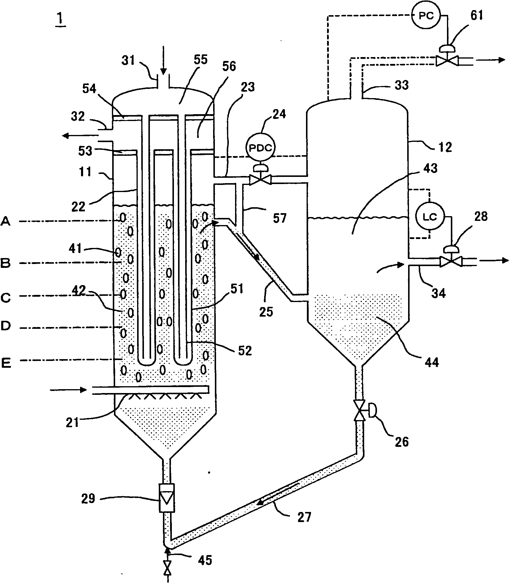 Reaction system for bubbling tower type Fischer-Tropsch synthesis slurry bed