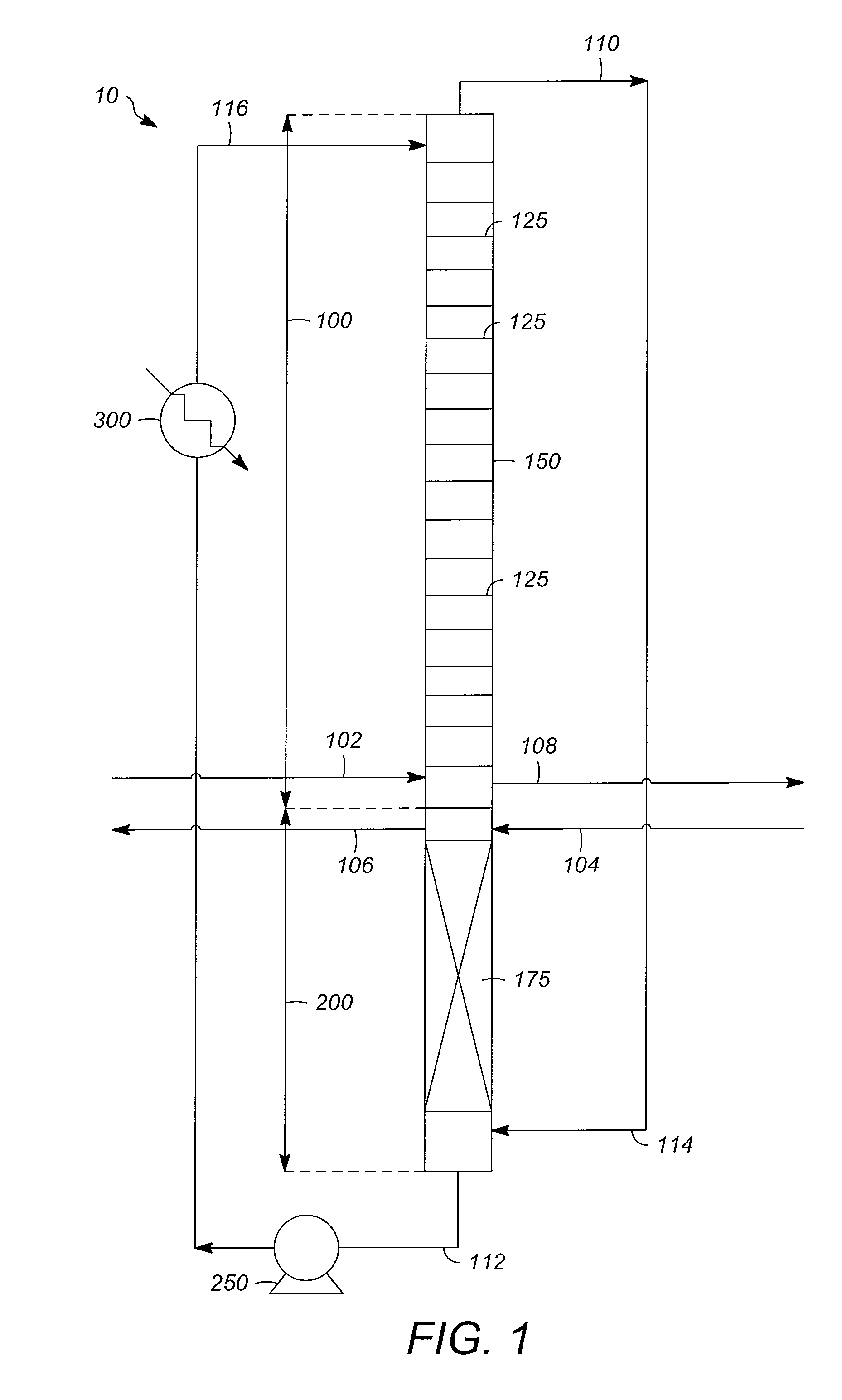 Configuration of contacting zones in vapor liquid contacting apparatuses