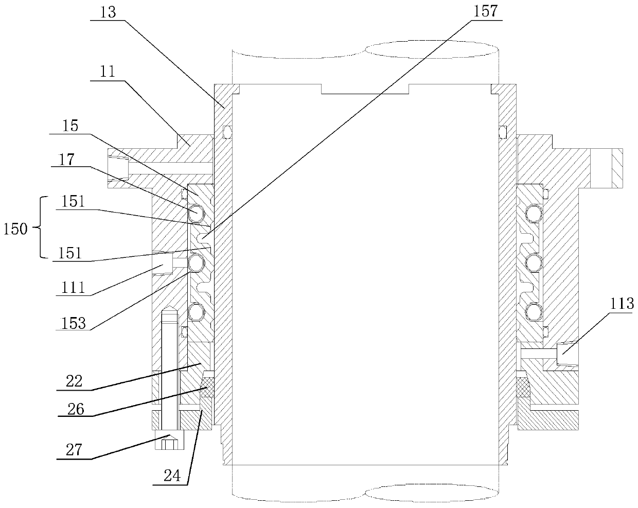 Sealing device and system for stirring reactor and sealing control method