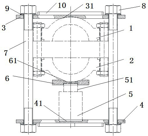 Hoop installation auxiliary support and hoop installation auxiliary device