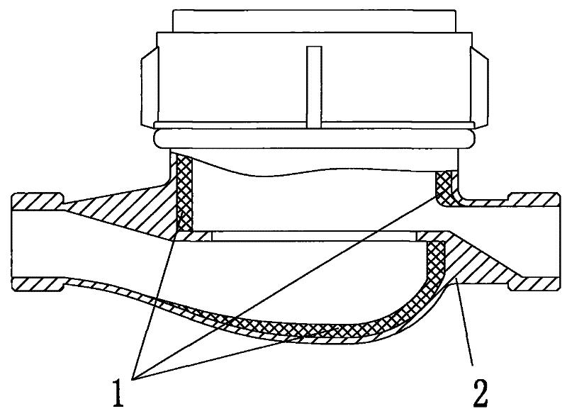 Anti-crack water gauge shell structure