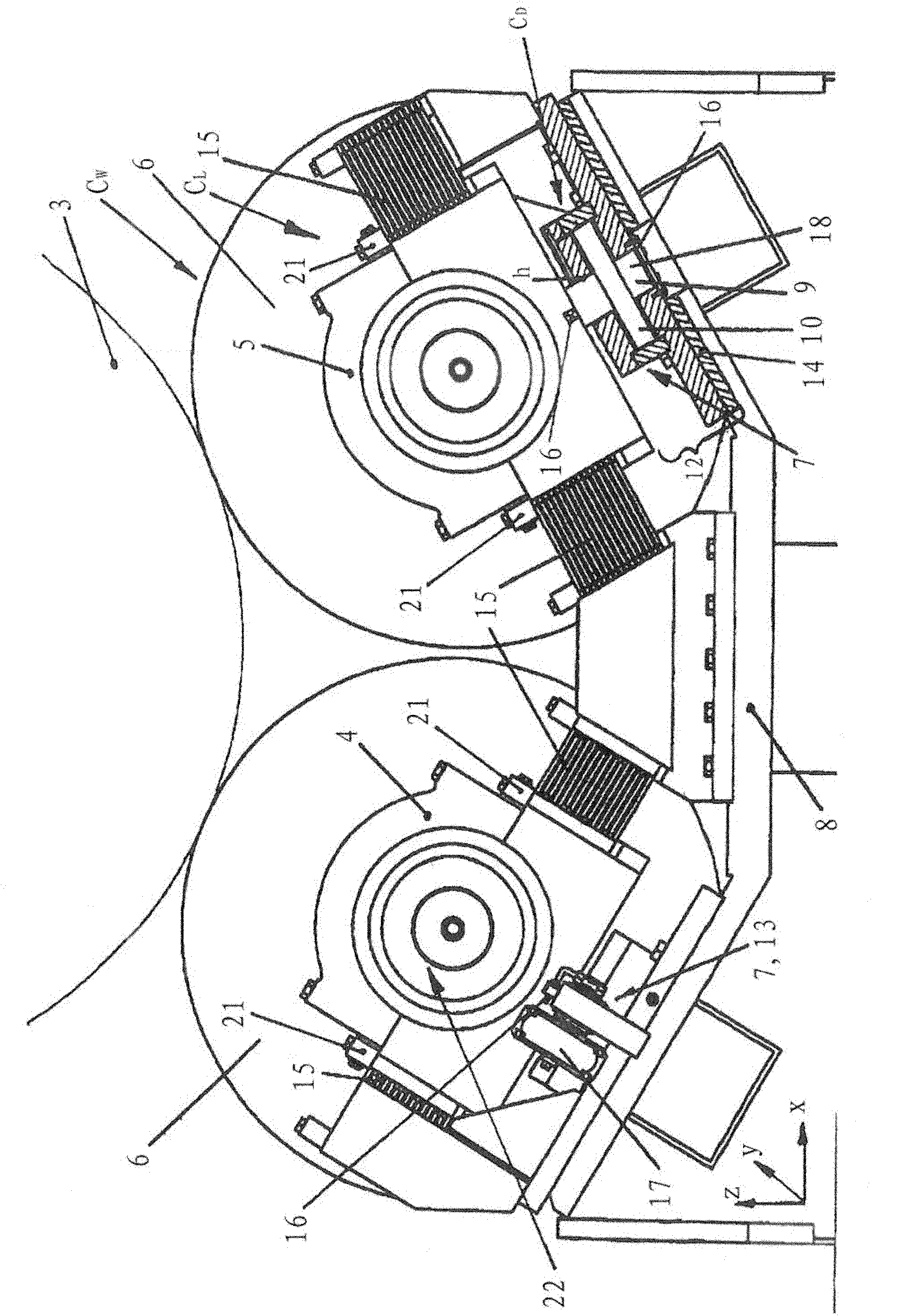 Material roll winding device